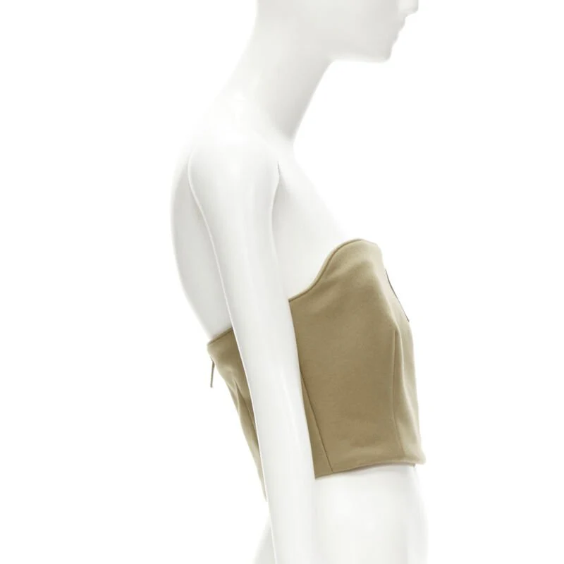 Women's Prada Sports Logo rubber badge wool strapless bustier - Image 10