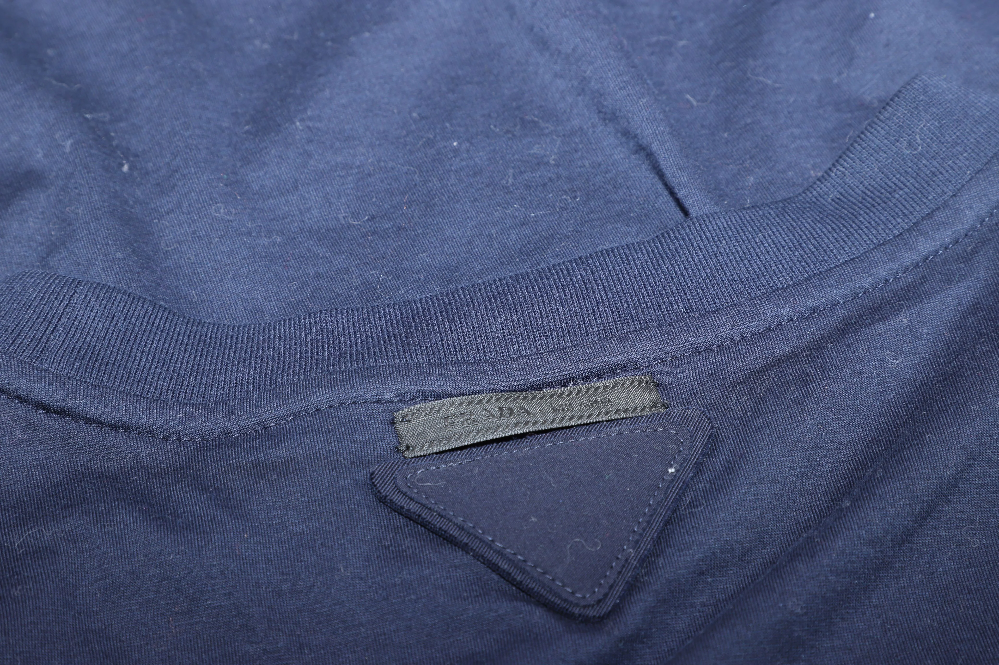 Women's Prada Tee in Navy Blue Cotton - Image 5