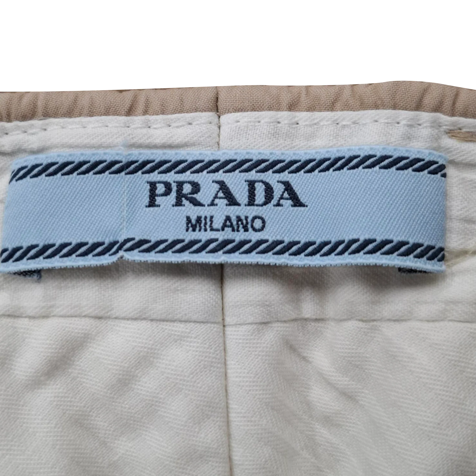 Women's Prada Trousers in Beige Cotton - Image 3