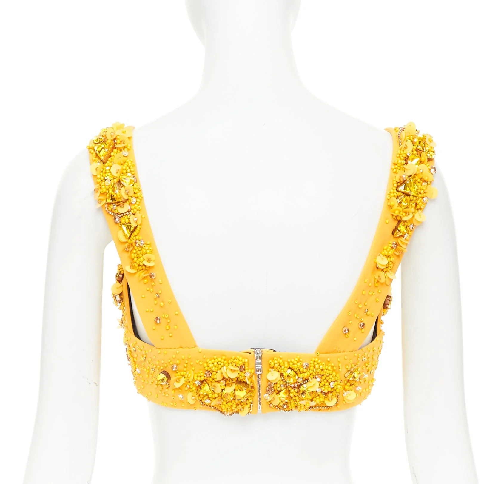 Women's Rare Prada Runway wool crystal jewel encrusted bustier top - Image 5