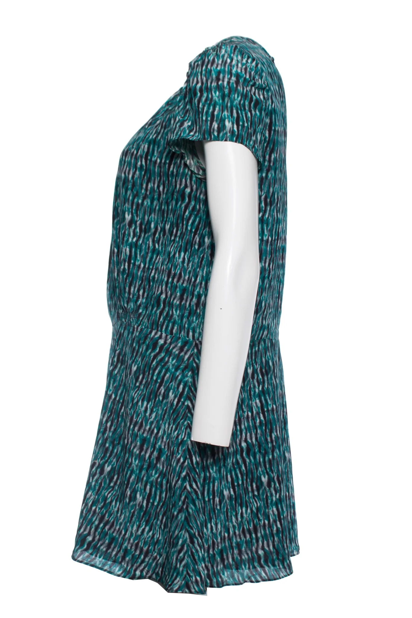 Women's Proenza Schouler Green tie dye silk dress. - Image 4