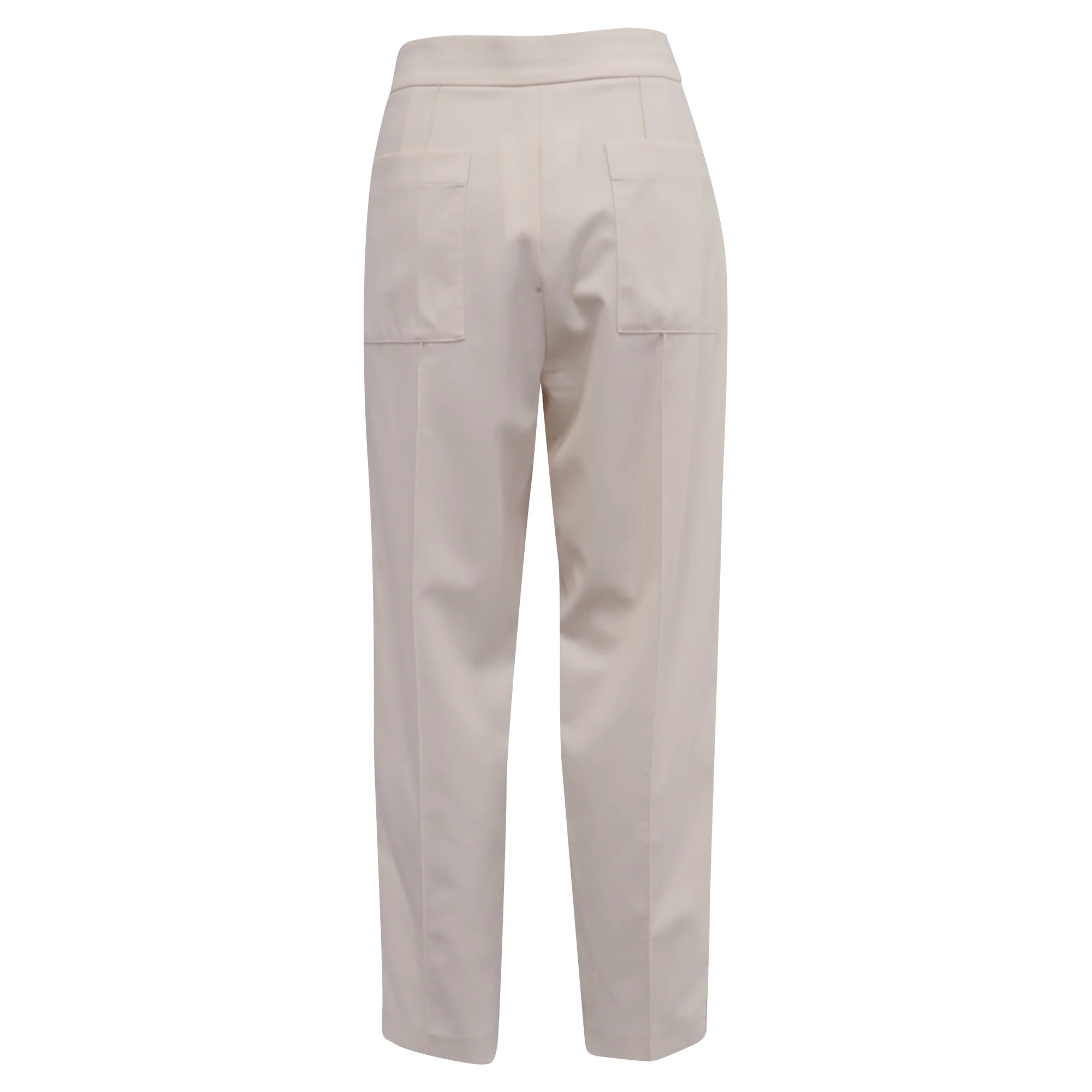 Women's Proenza Schouler High-Rise Carrot Pants in White Wool - Image 3