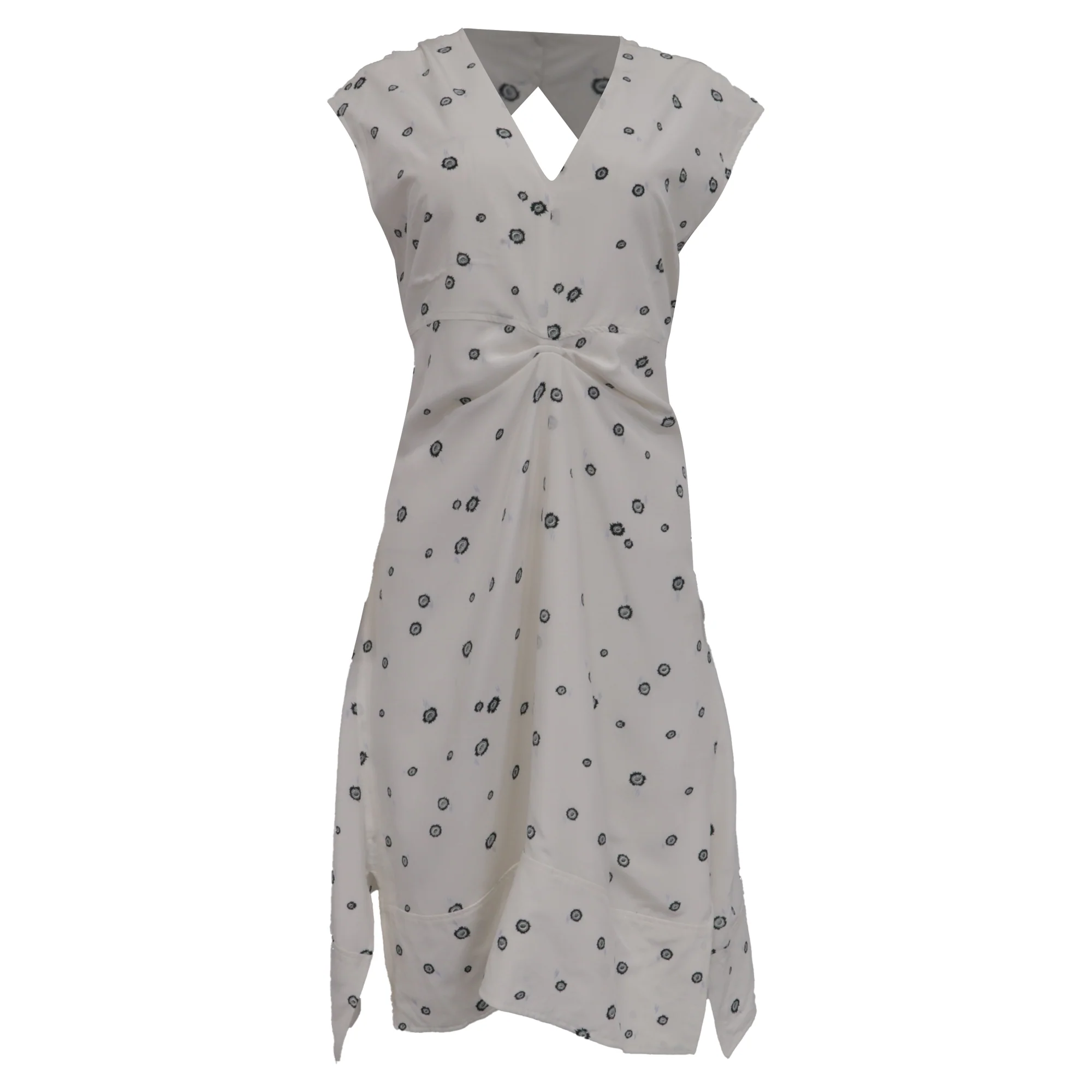 Women's Proenza Schouler Printed Dress in White Silk