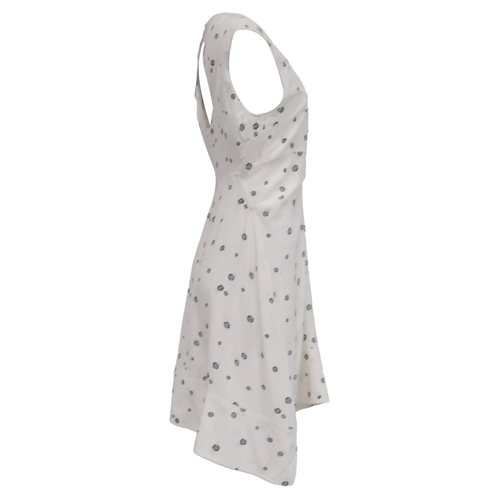Women's Proenza Schouler Printed Dress in White Silk - Image 3