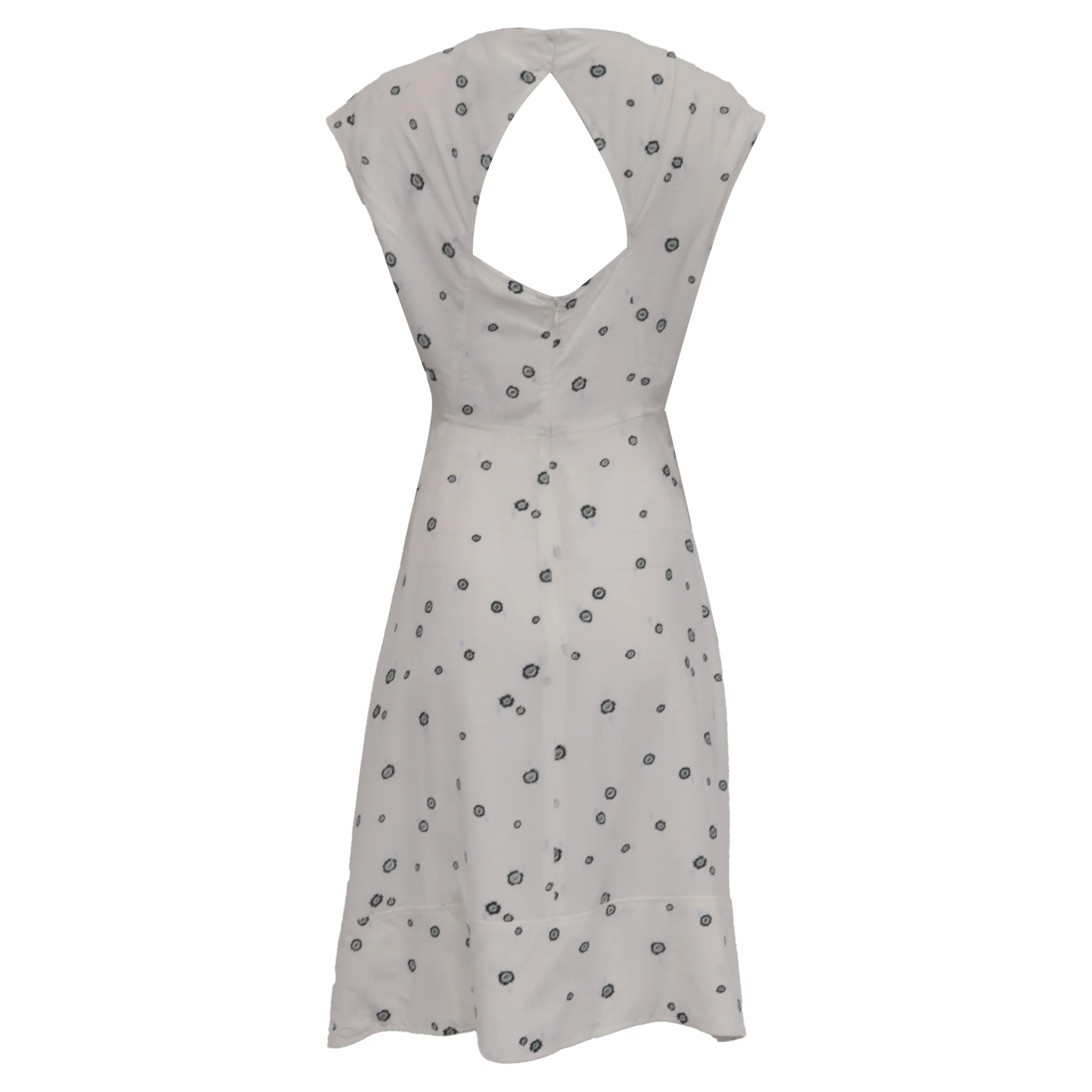 Women's Proenza Schouler Printed Dress in White Silk - Image 4
