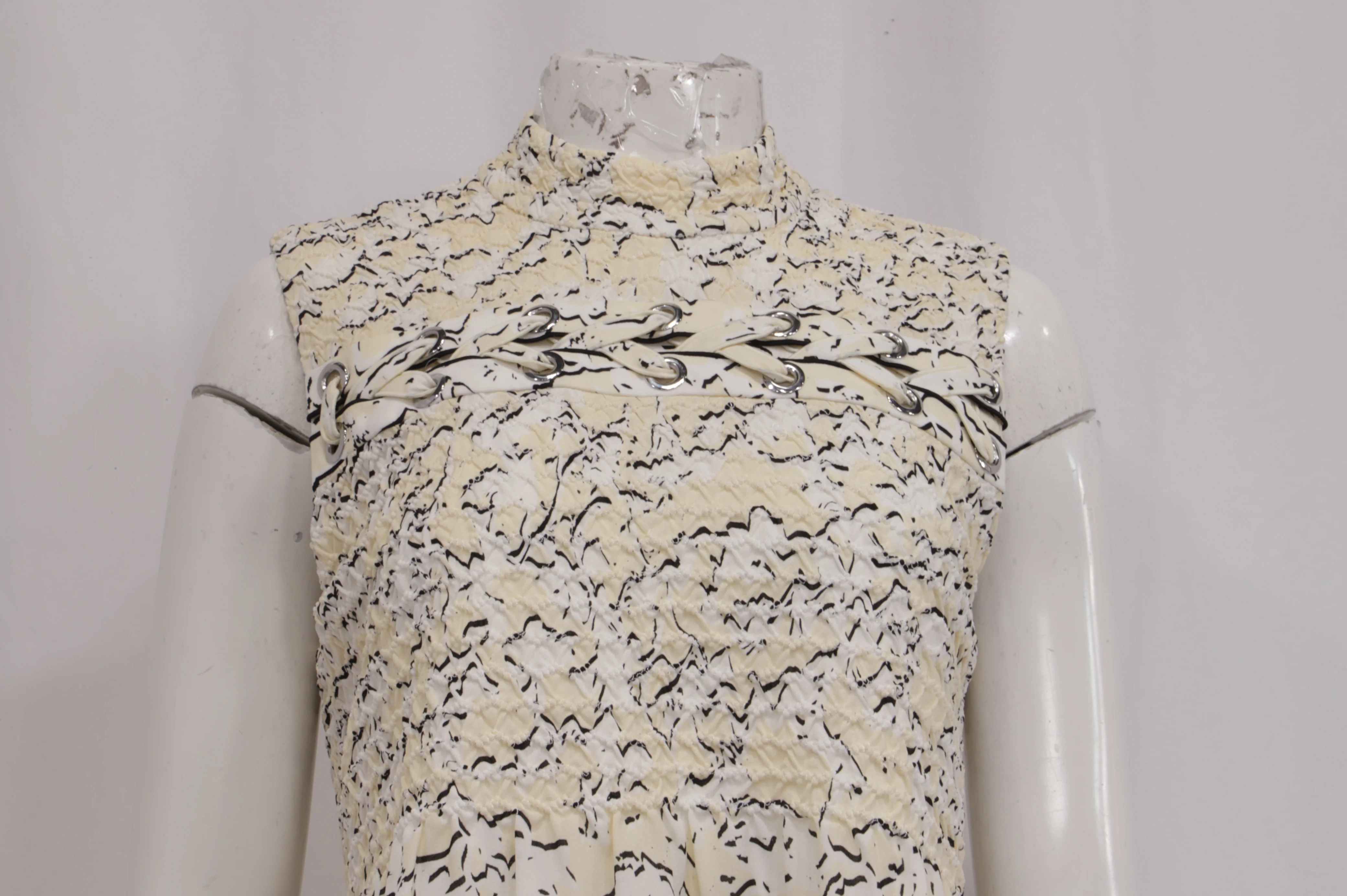 Women's Proenza Schouler Printed Georgette Top in White Silk - Image 8