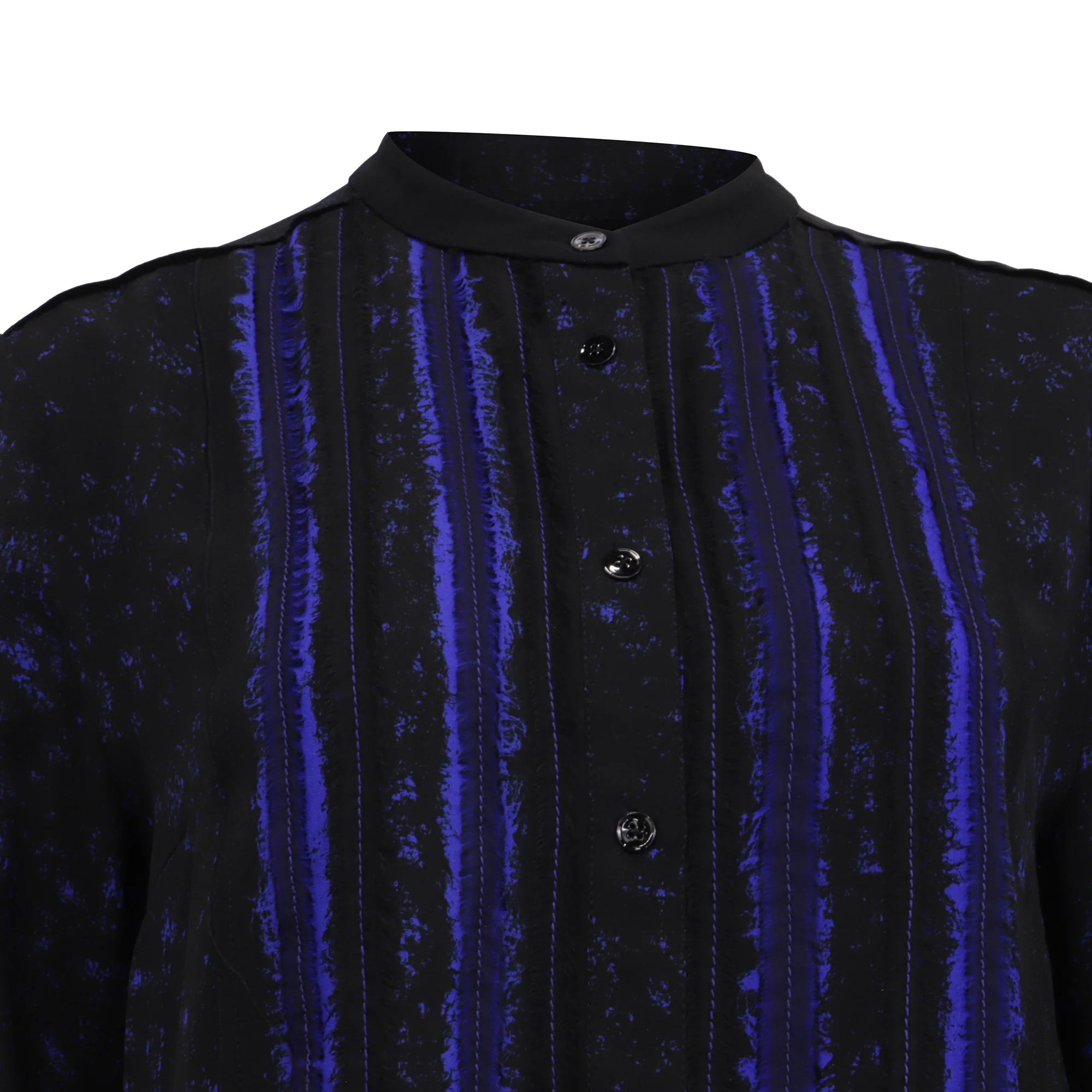 Women's Proenza Schouler Printed Long Sleeve Blouse in Black Silk - Image 2