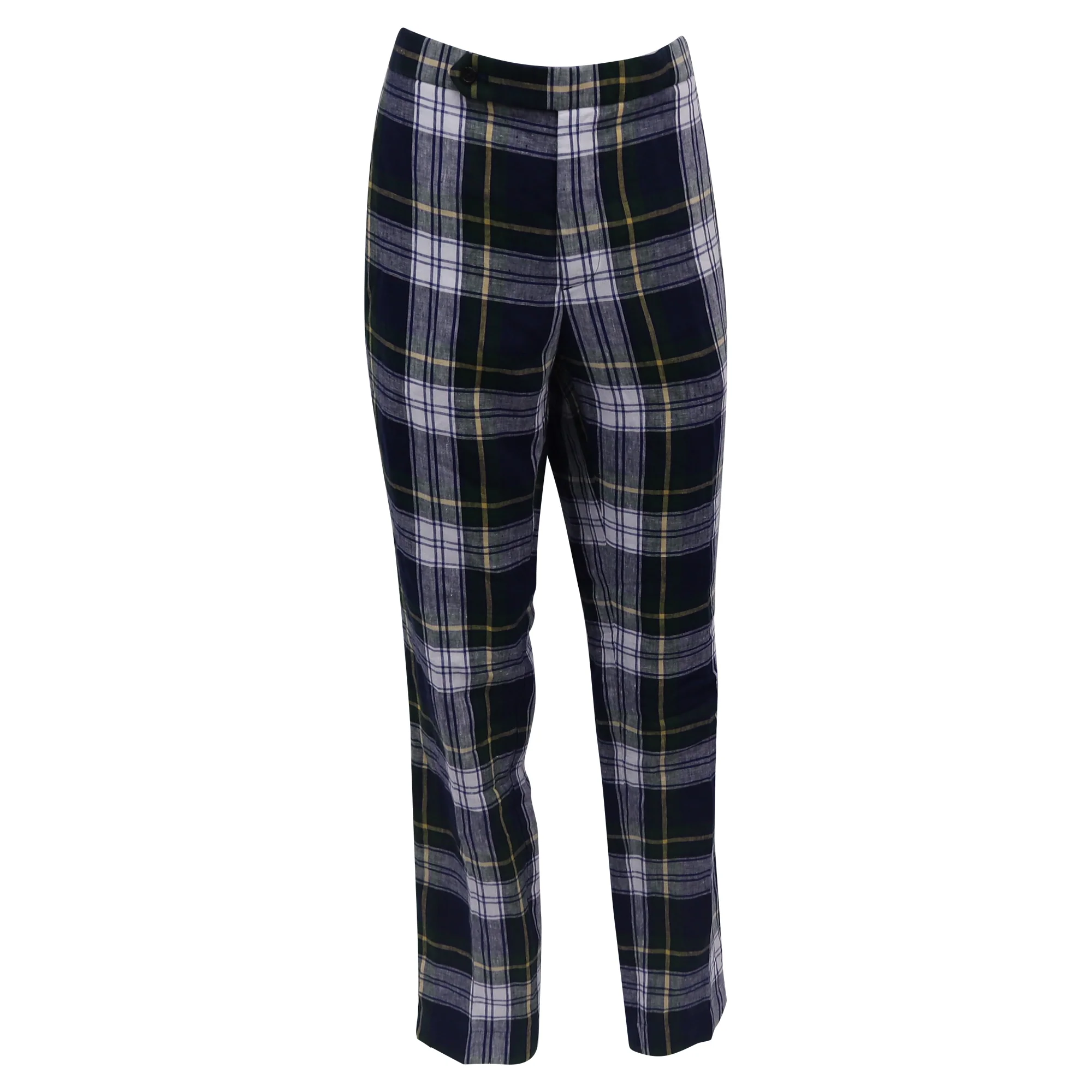 Men's Polo Ralph Lauren Plaid Trousers in Multicolor Linen