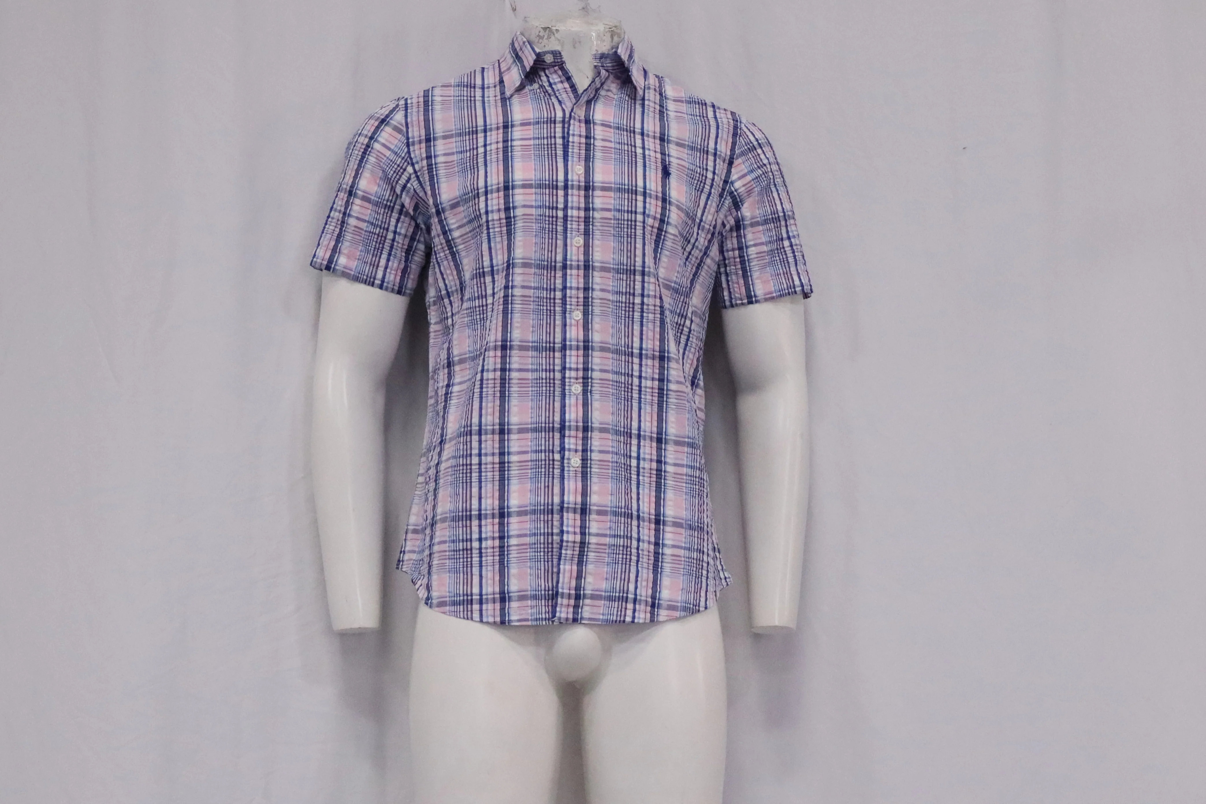 Men's Ralph Lauren Plaid Pony-Embroidered Shirt in Multicolor Cotton