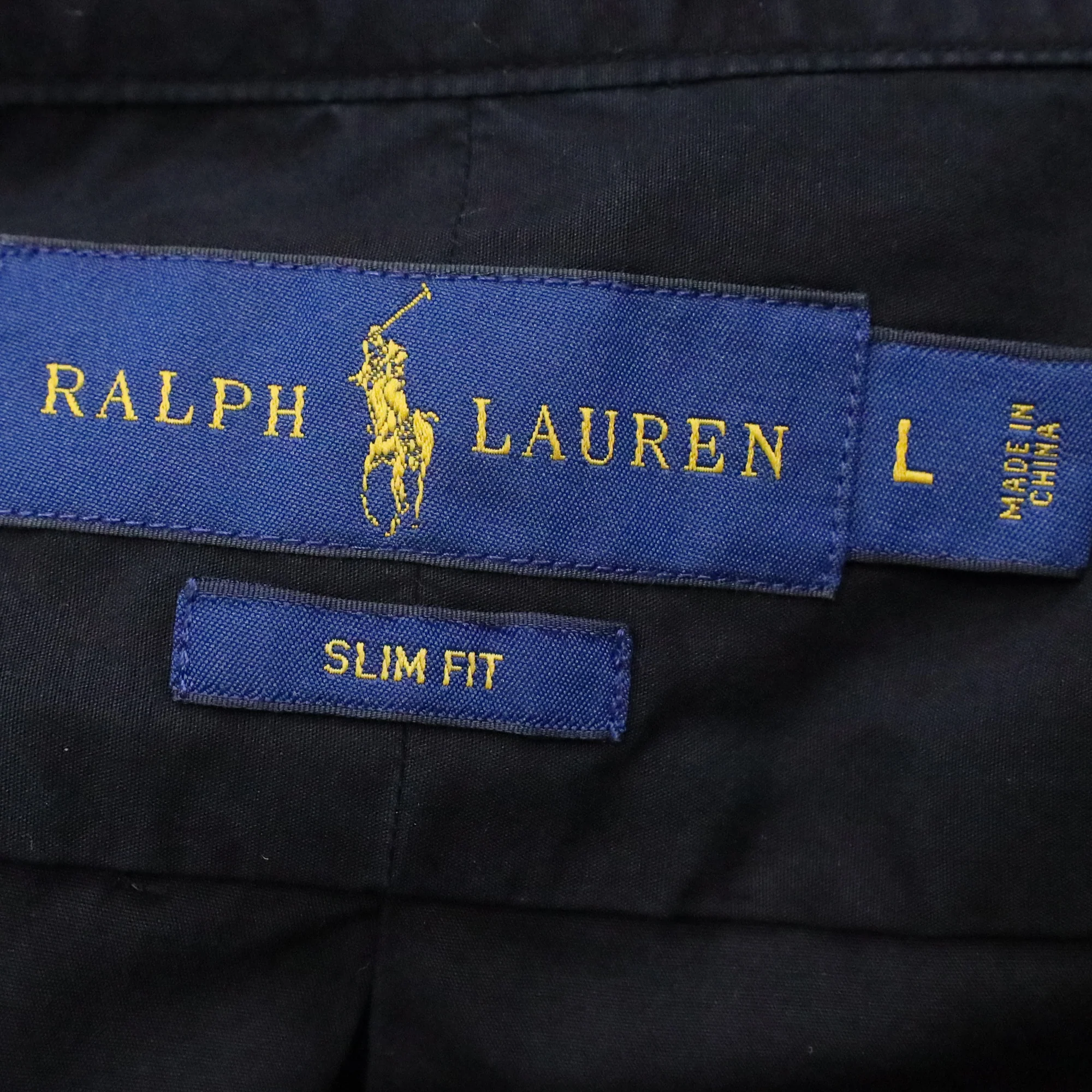 Men's Ralph Lauren Pony-Embroidered Long Sleeve Shirt in Black Cotton - Image 8
