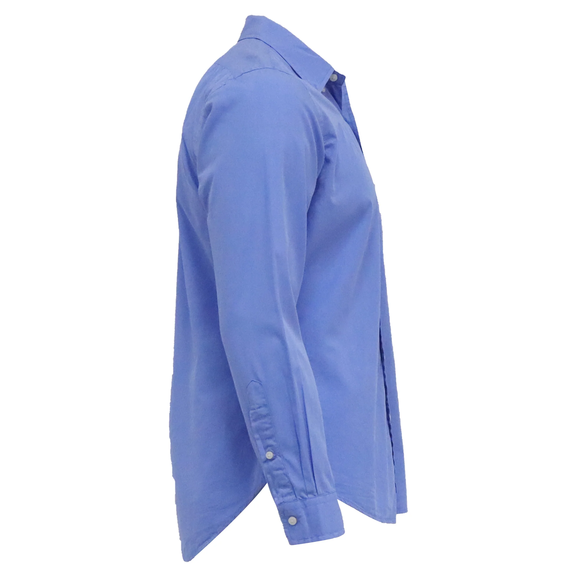 Men's Ralph Lauren Pony-Embroidered Long Sleeve Shirt in Blue Cotton - Image 3