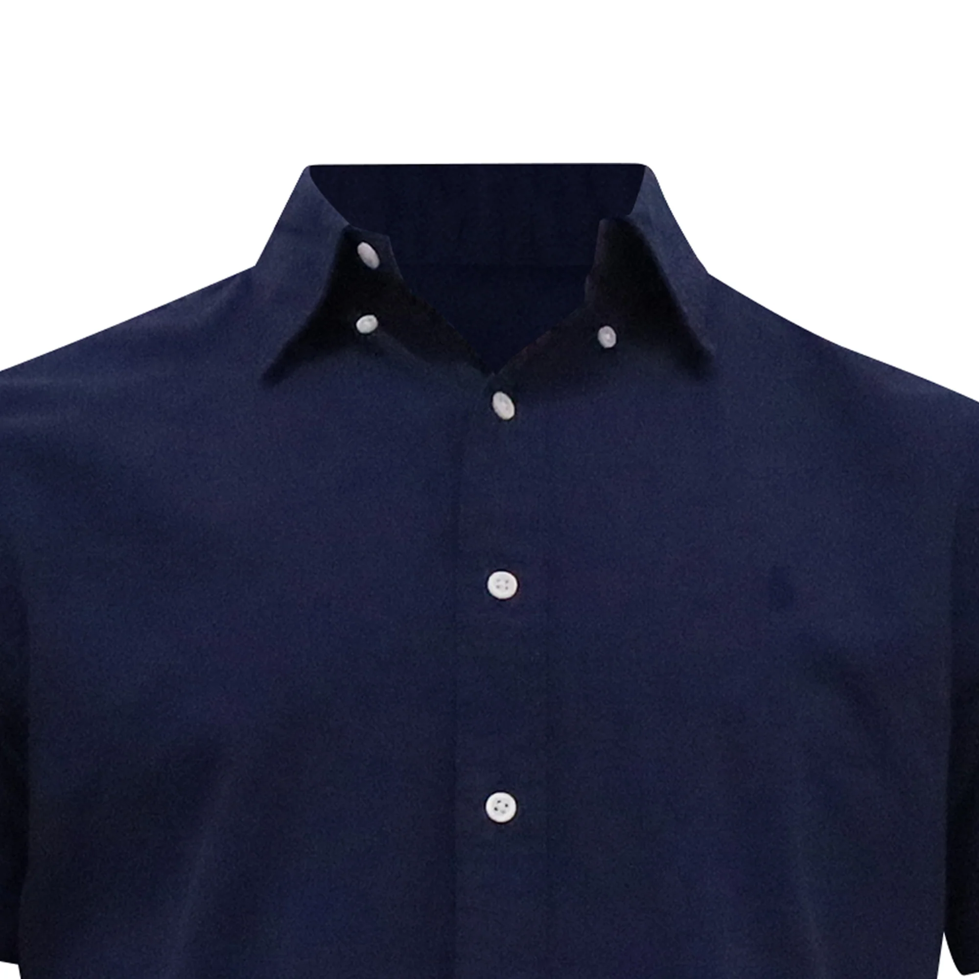 Men's Ralph Lauren Pony-Embroidered Short Sleeve Shirt in Navy Blue Cotton - Image 2