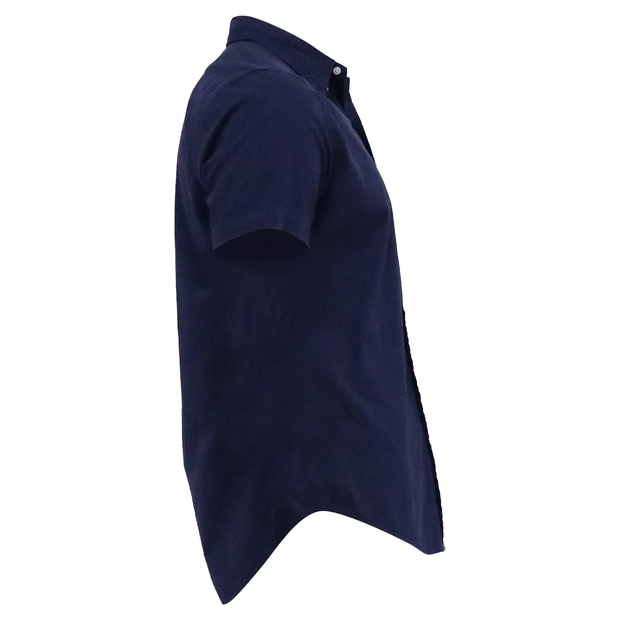 Men's Ralph Lauren Pony-Embroidered Short Sleeve Shirt in Navy Blue Cotton - Image 3