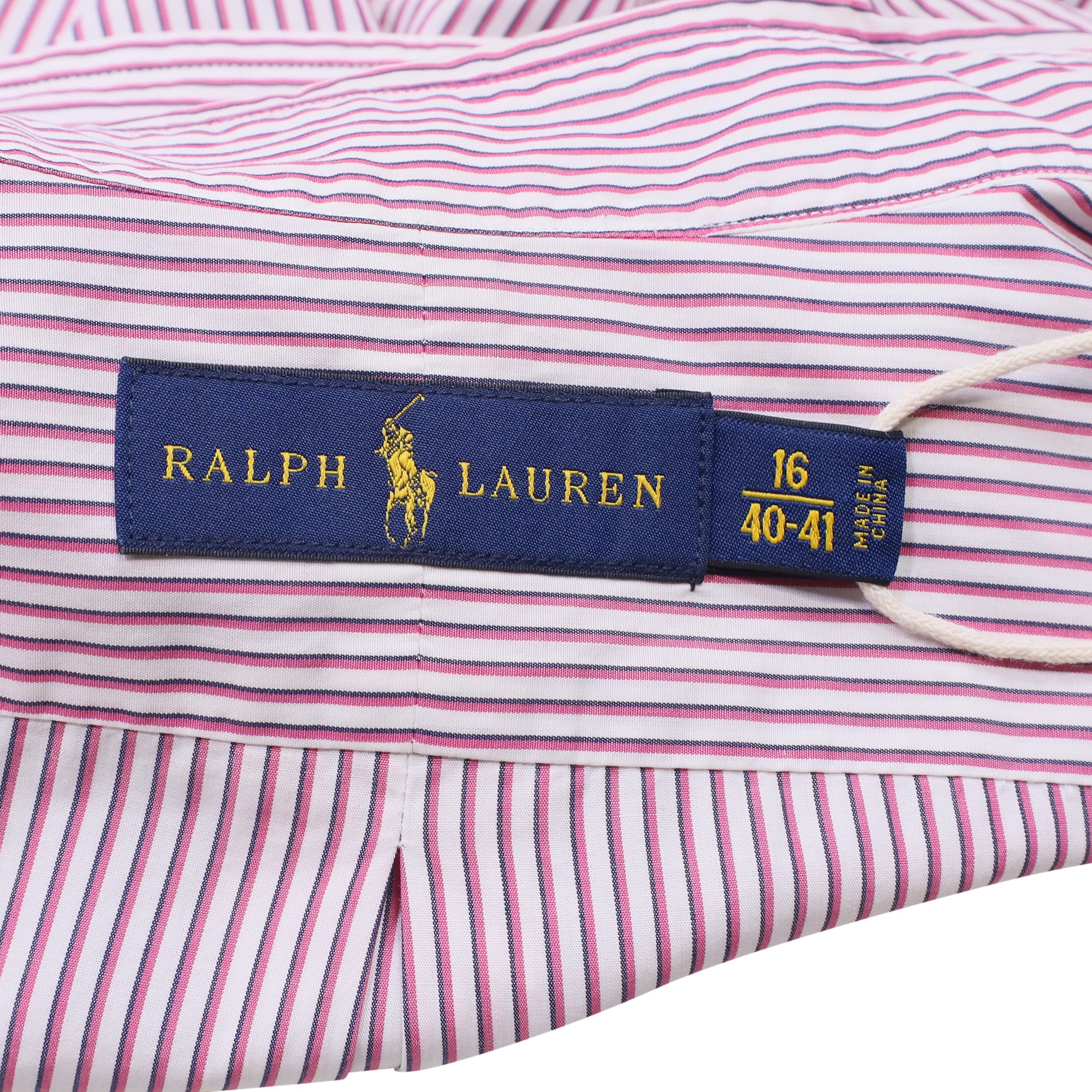 Men's Ralph Laurent Striped Pony-Embroidered Long Sleeve Shirt in Red Cotton - Image 5