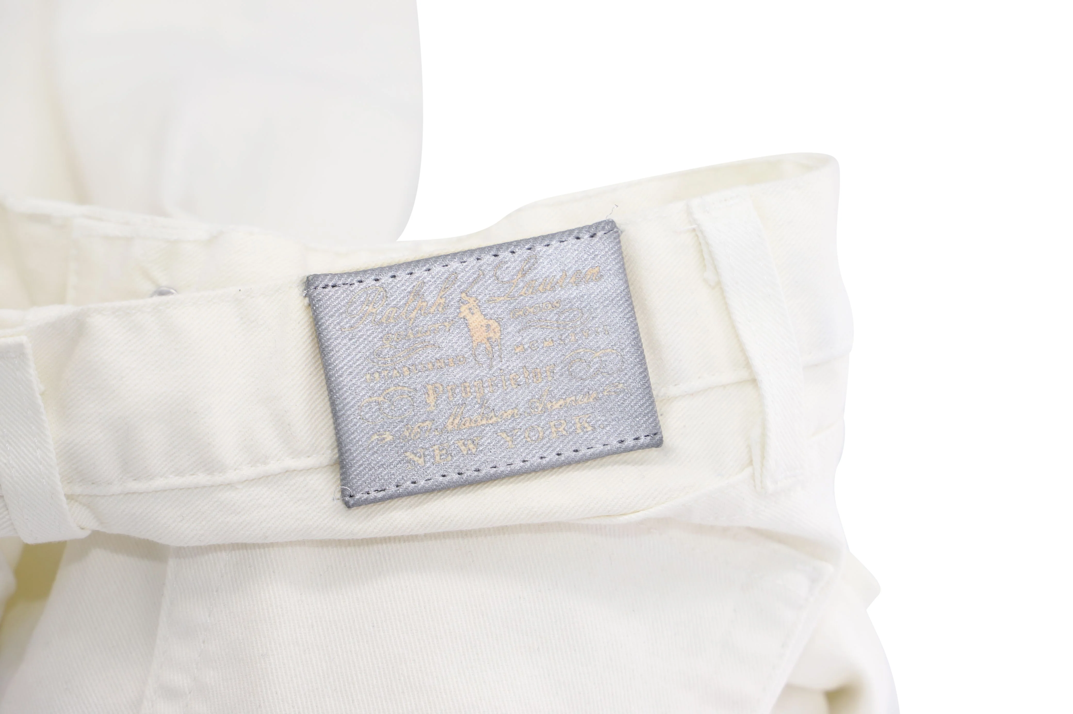 Women's Ralph Lauren Wide Leg Pants in White Cotton - Image 5