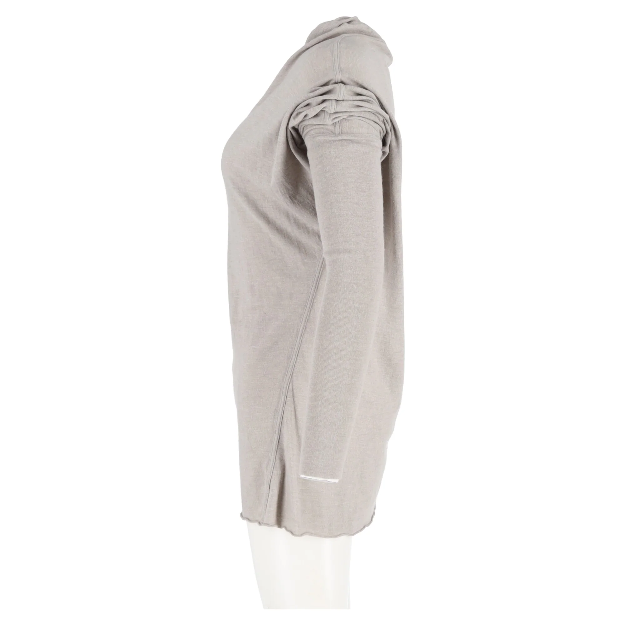 Women's Rick Owens Draped Top in Grey Wool - Image 5