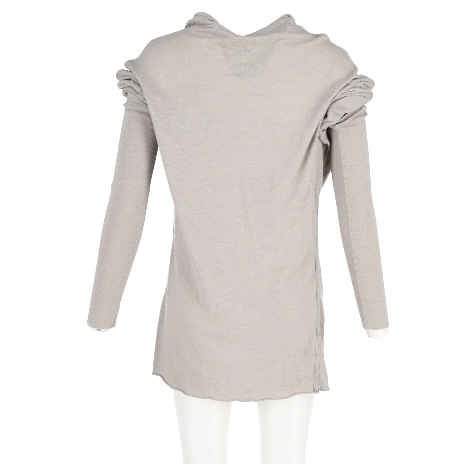 Women's Rick Owens Draped Top in Grey Wool - Image 6