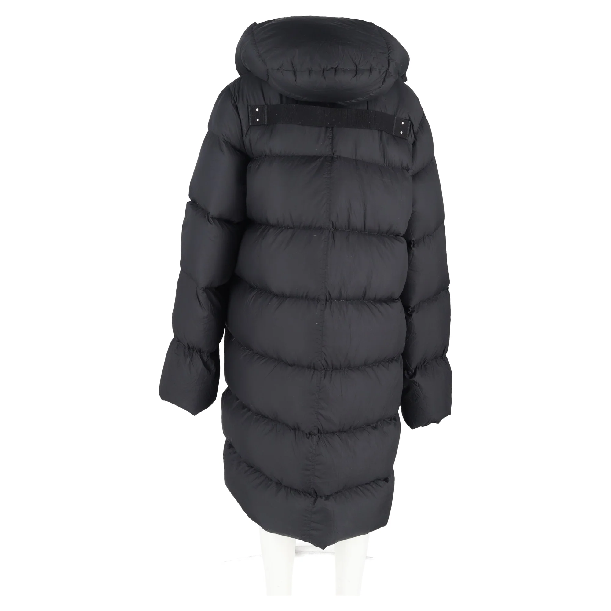 Women's Rick Owens Hooded Liner Down Coat in Black Polyamide - Image 6