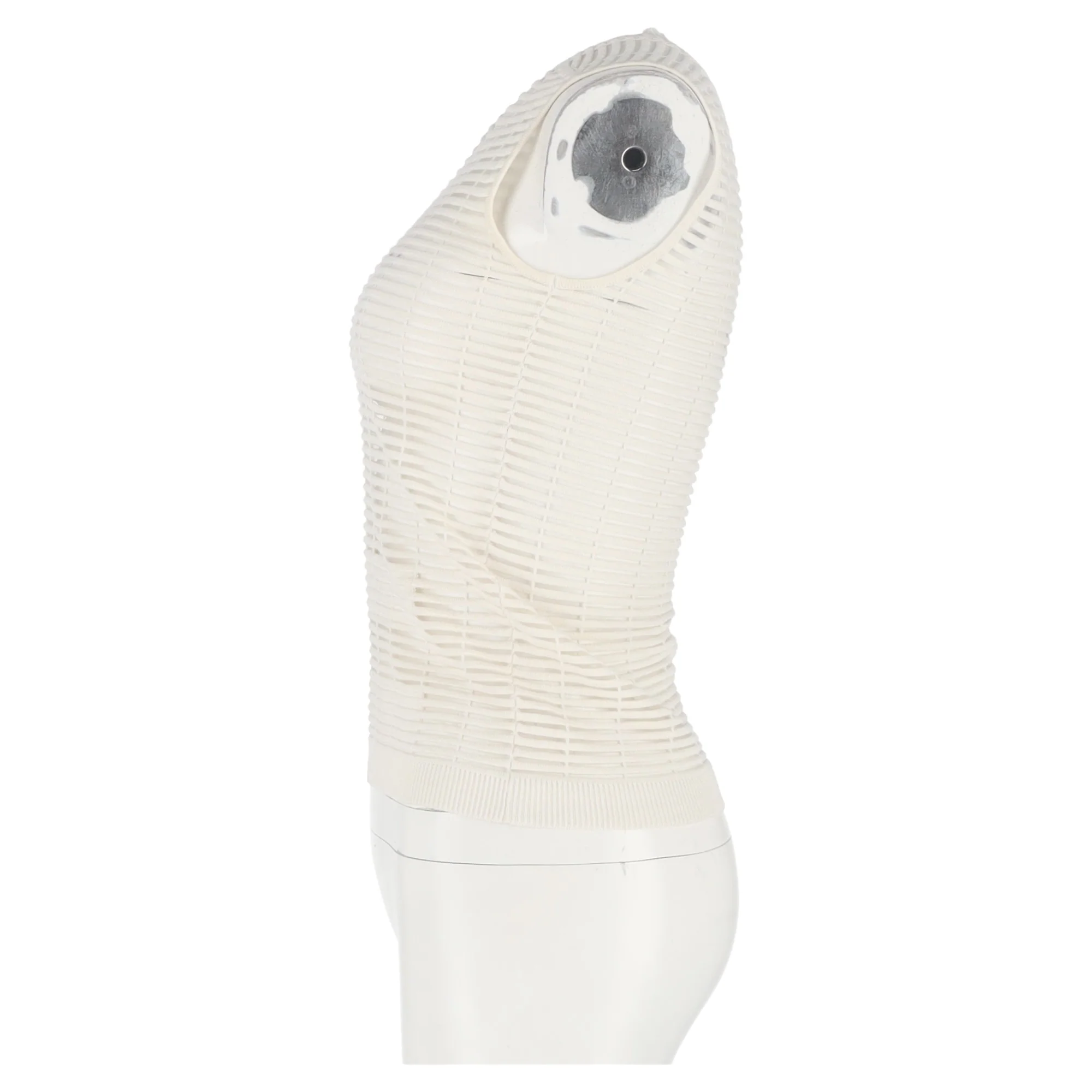 Women's  Rick Owens Knitted Vest Top in Cream Cotton - Image 5