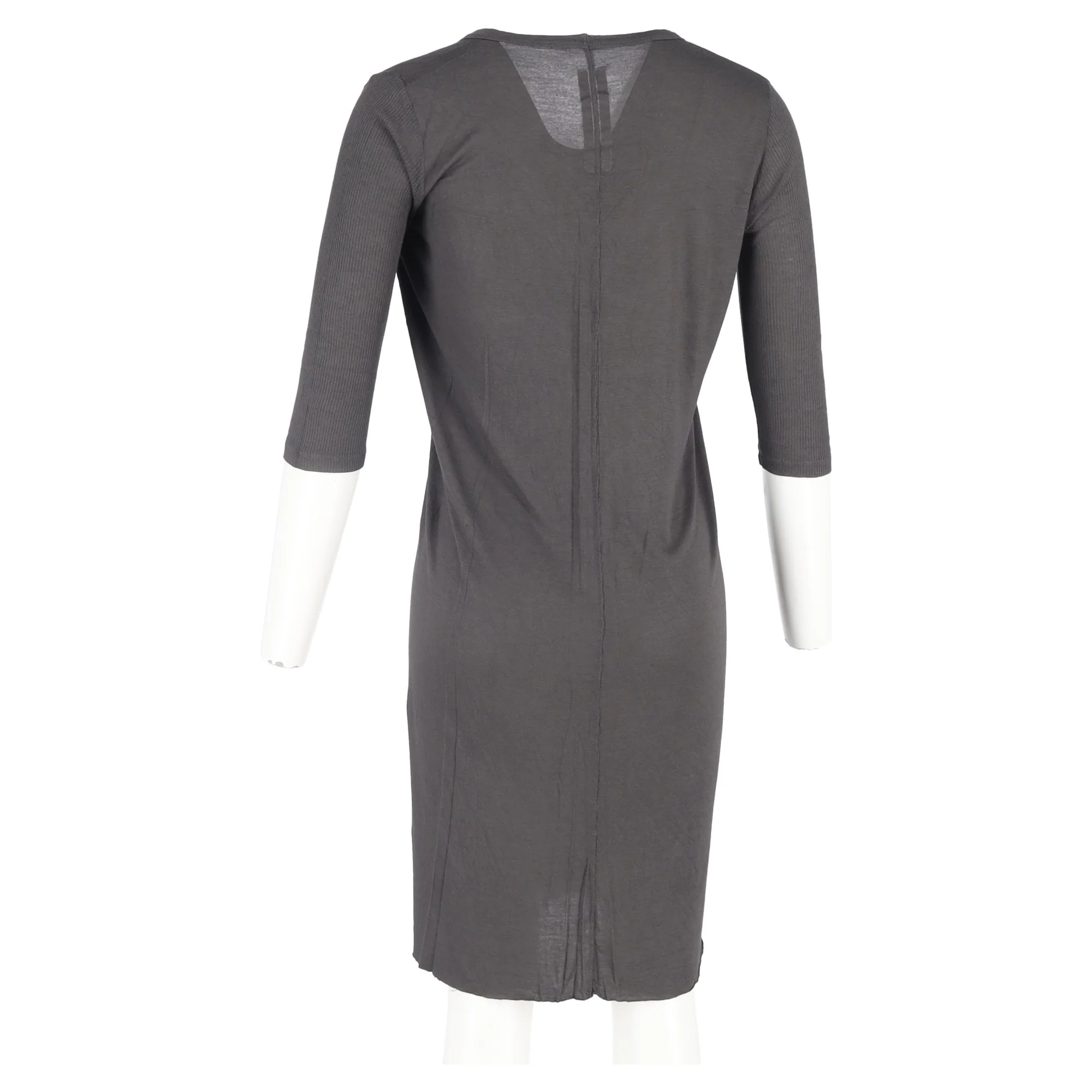 Women's  Rick Owens Scoop Neck Mini dress in Grey Cotton - Image 6