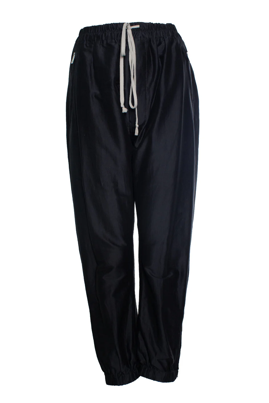 Women's Rick Owens, SS19 Babel satin twill pants in black