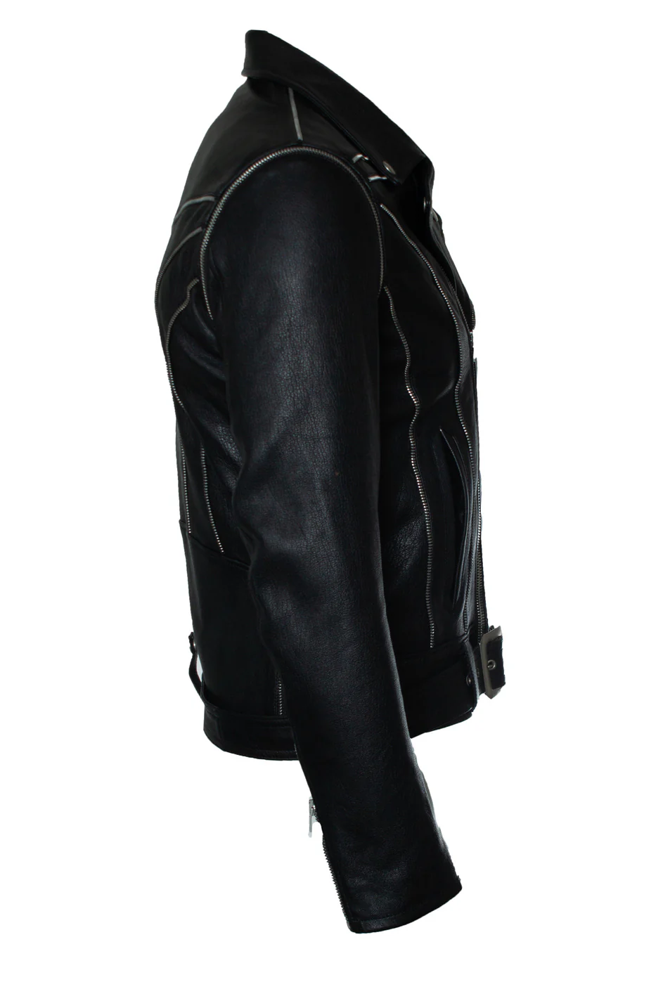 Men's Saint Laurent, 2015 multi zipper leather jacket - Image 4