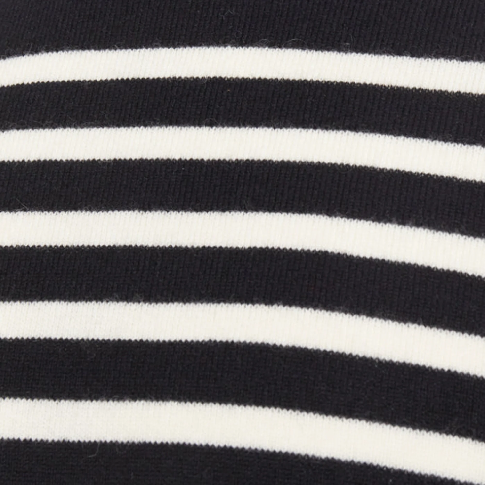 Men's SAINT LAURENT 2017 100% Cashmere black white horizontal striped crew sweater XS - Image 2
