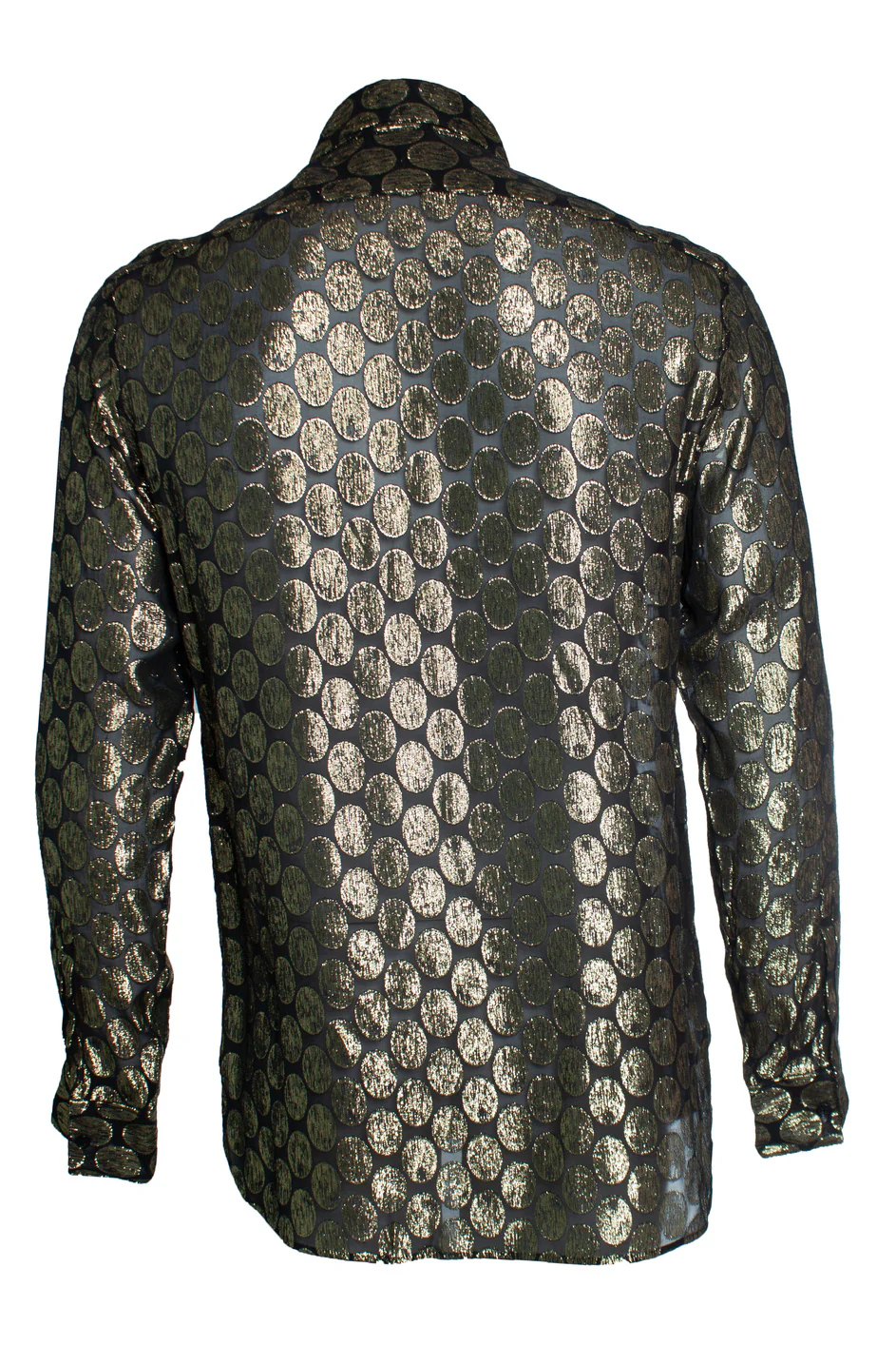 Men's Saint Laurent, Black and gold giant dot shirt - Image 3