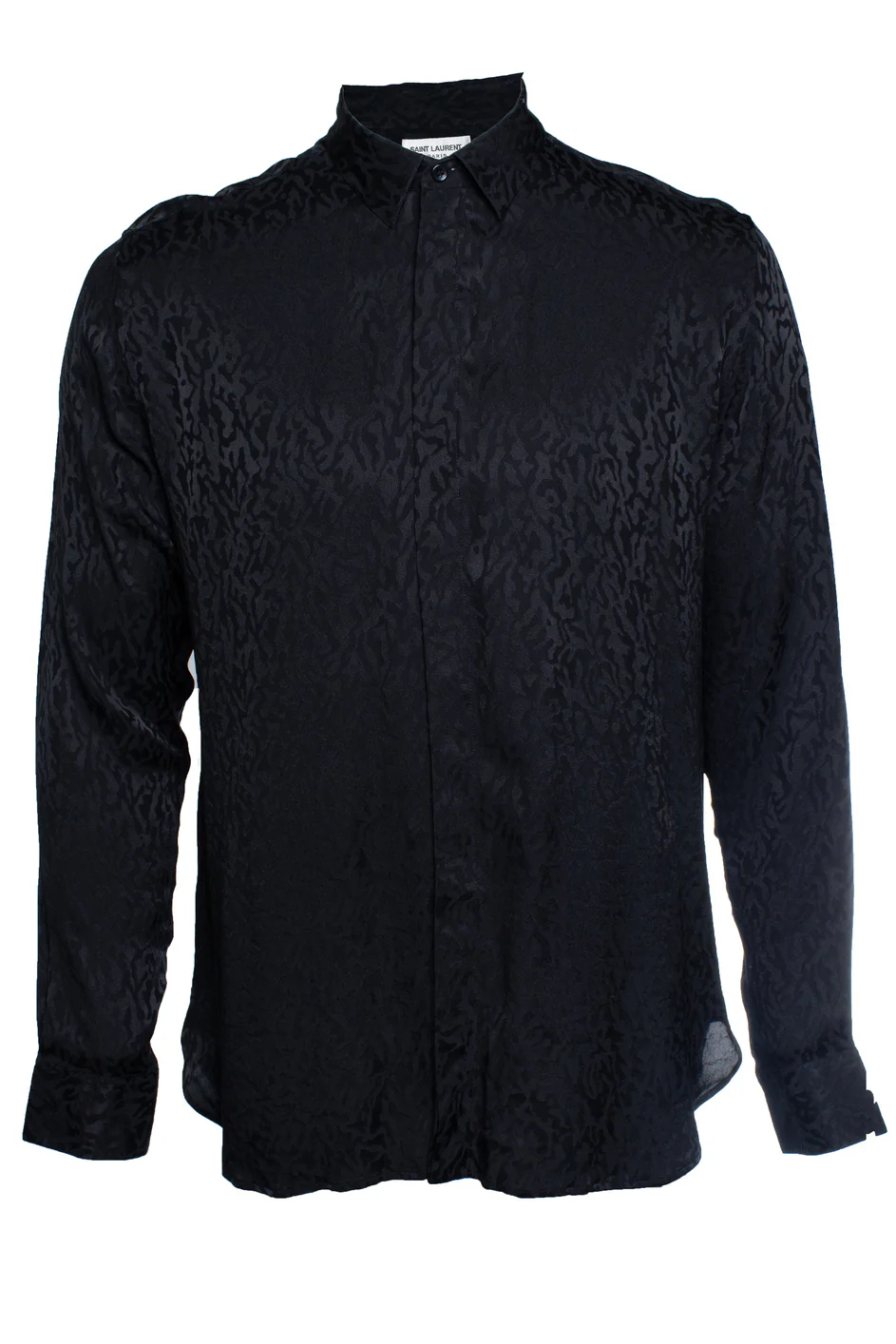 Men's Saint Laurent, black jacquard printed shirt