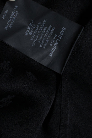 Men's Saint Laurent, black shirt with leaf print - Image 6