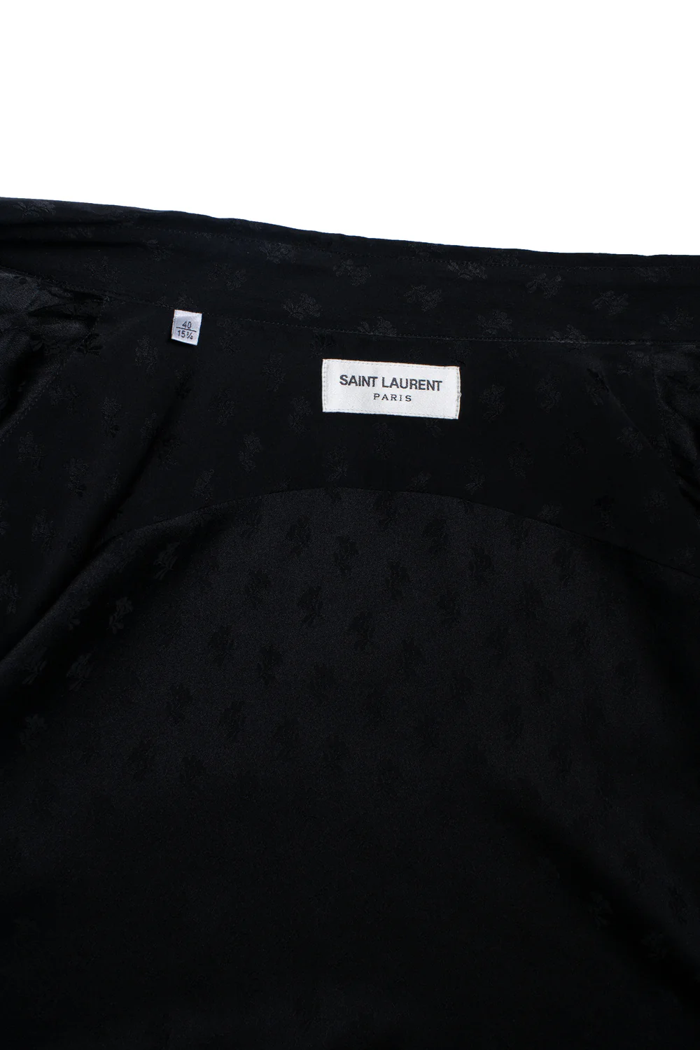 Men's Saint Laurent, black shirt with leaf print - Image 7