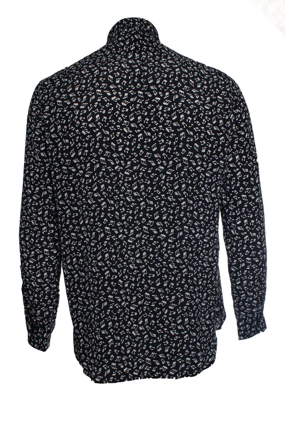 Men's Saint Laurent, black shirt with music note print - Image 3
