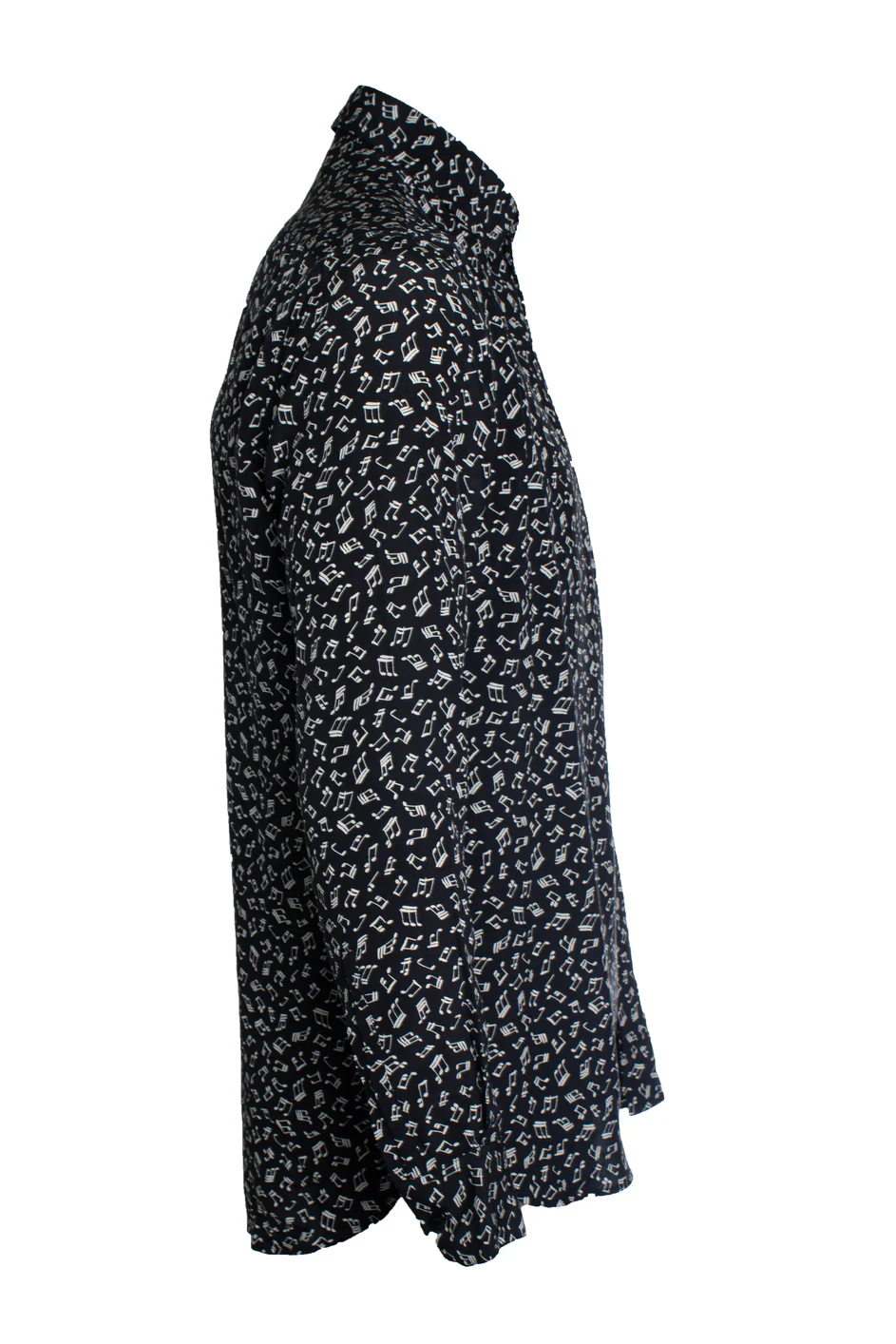 Men's Saint Laurent, black shirt with music note print - Image 4