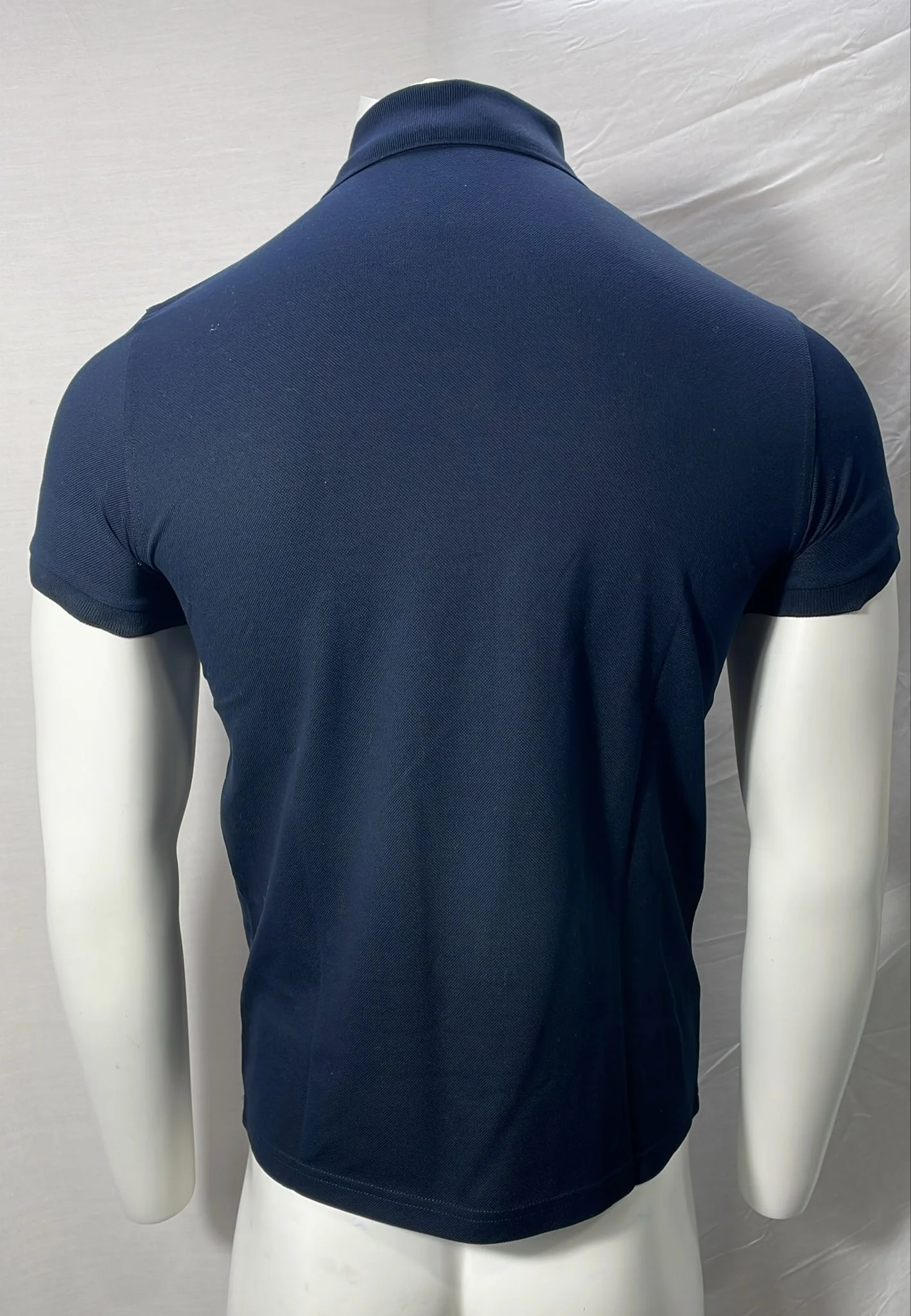 Men's Saint Laurent Cassandre Embroidered-Logo Polo Shirt in Navy Blue Cotton - Image 10