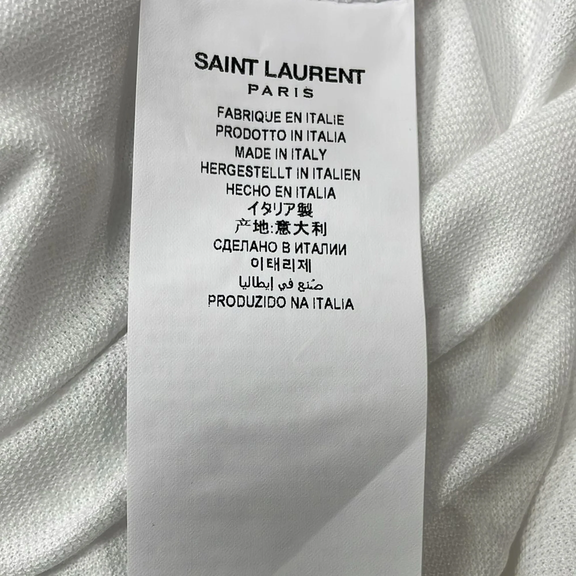 Men's Saint Laurent Embroidered-Logo Polo Shirt in White Cotton - Image 6