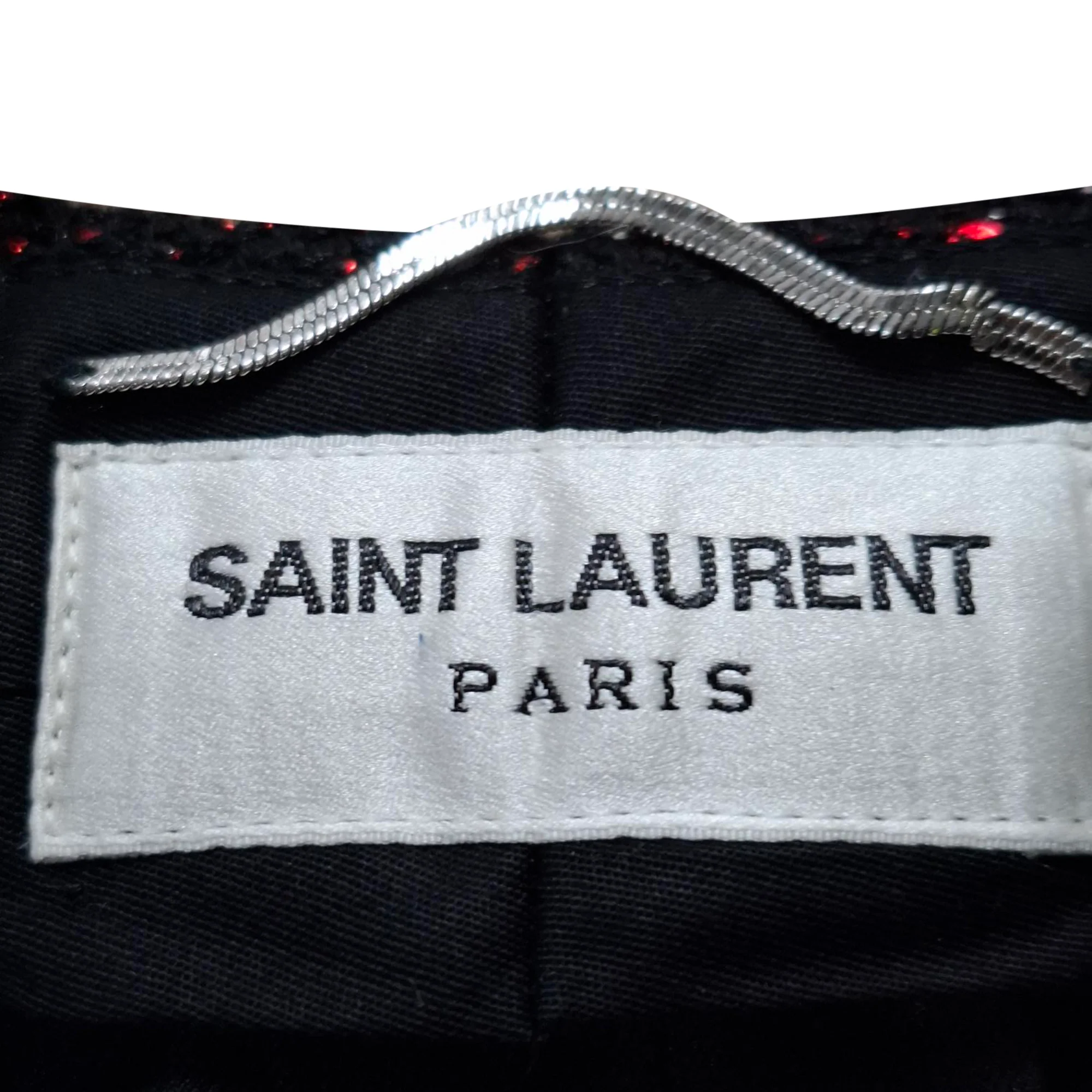 Men's Saint Laurent Embroidered Trousers In Red Sequins - Image 3