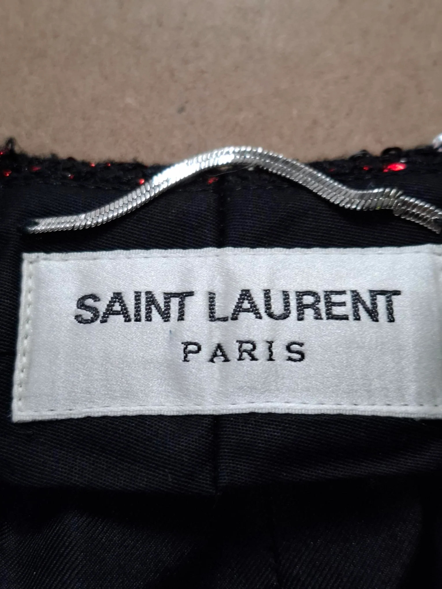 Men's Saint Laurent Embroidered Trousers In Red Sequins - Image 6
