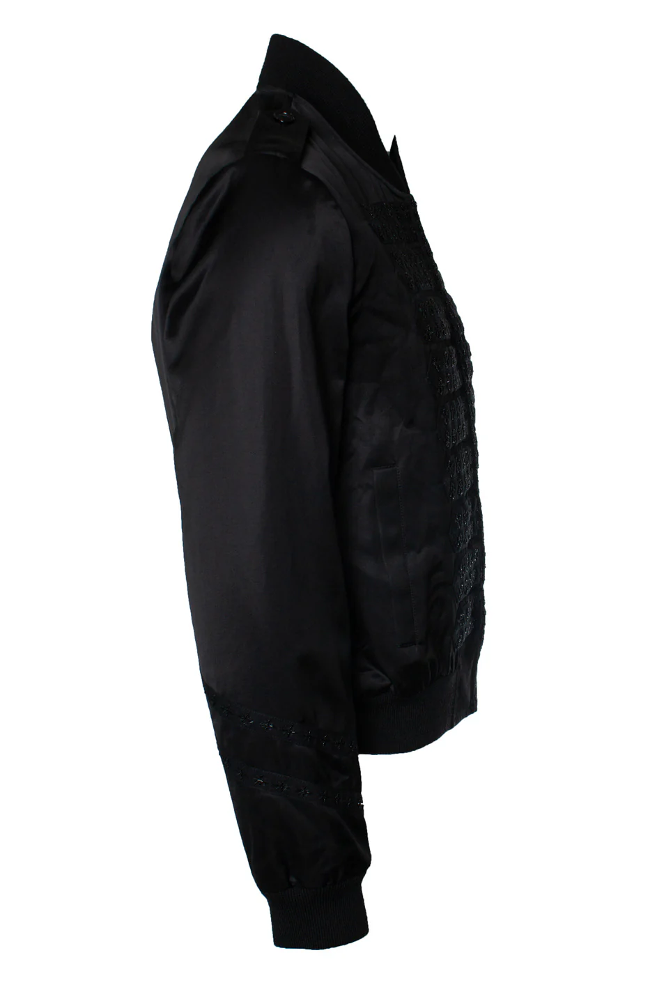 Men's Saint Laurent, Military officer bomber in satin - Image 3