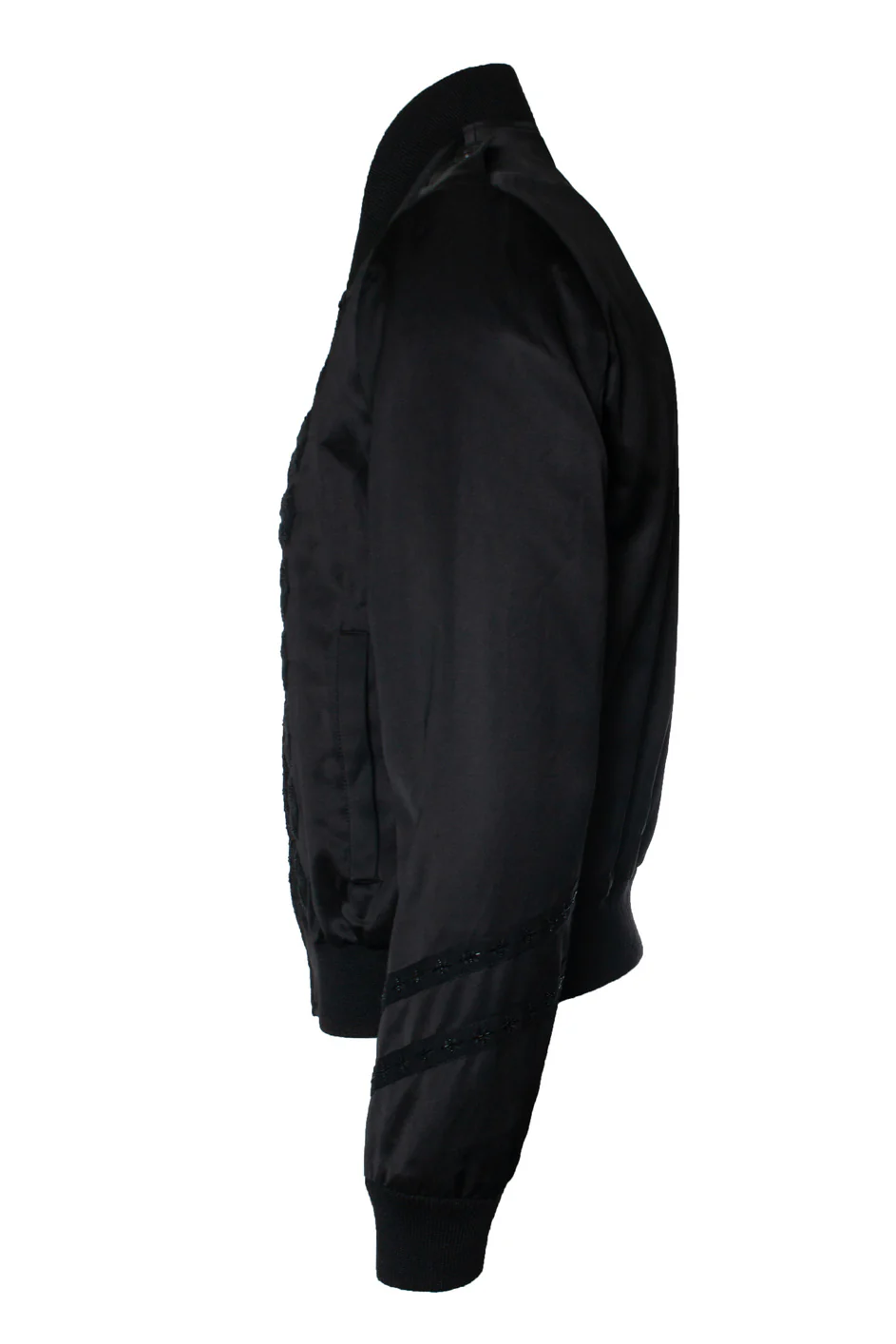 Men's Saint Laurent, Military officer bomber in satin - Image 4