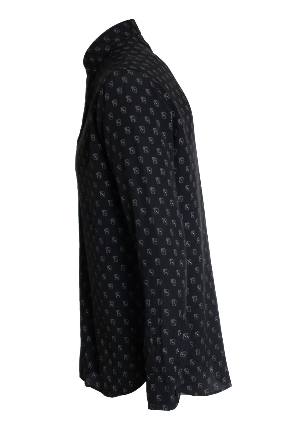 Men's Saint Laurent, Poker card printed shirt in black - Image 4