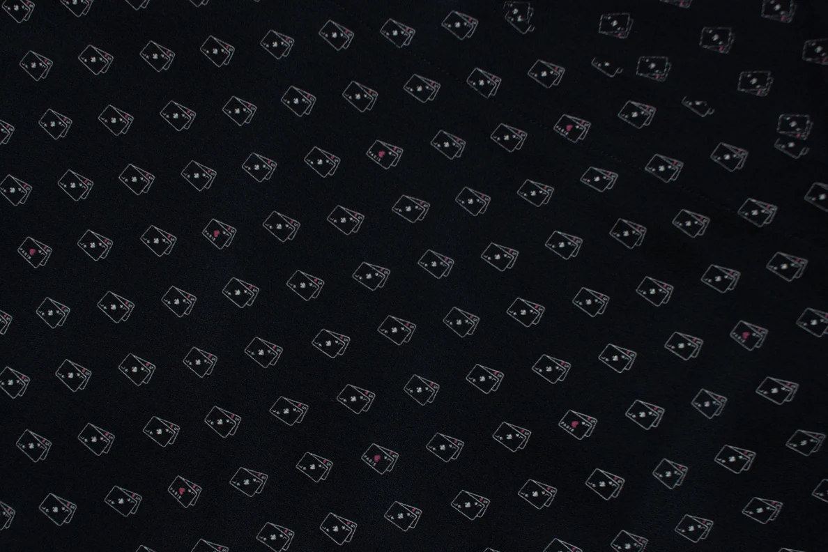 Men's Saint Laurent, Poker card printed shirt in black - Image 6