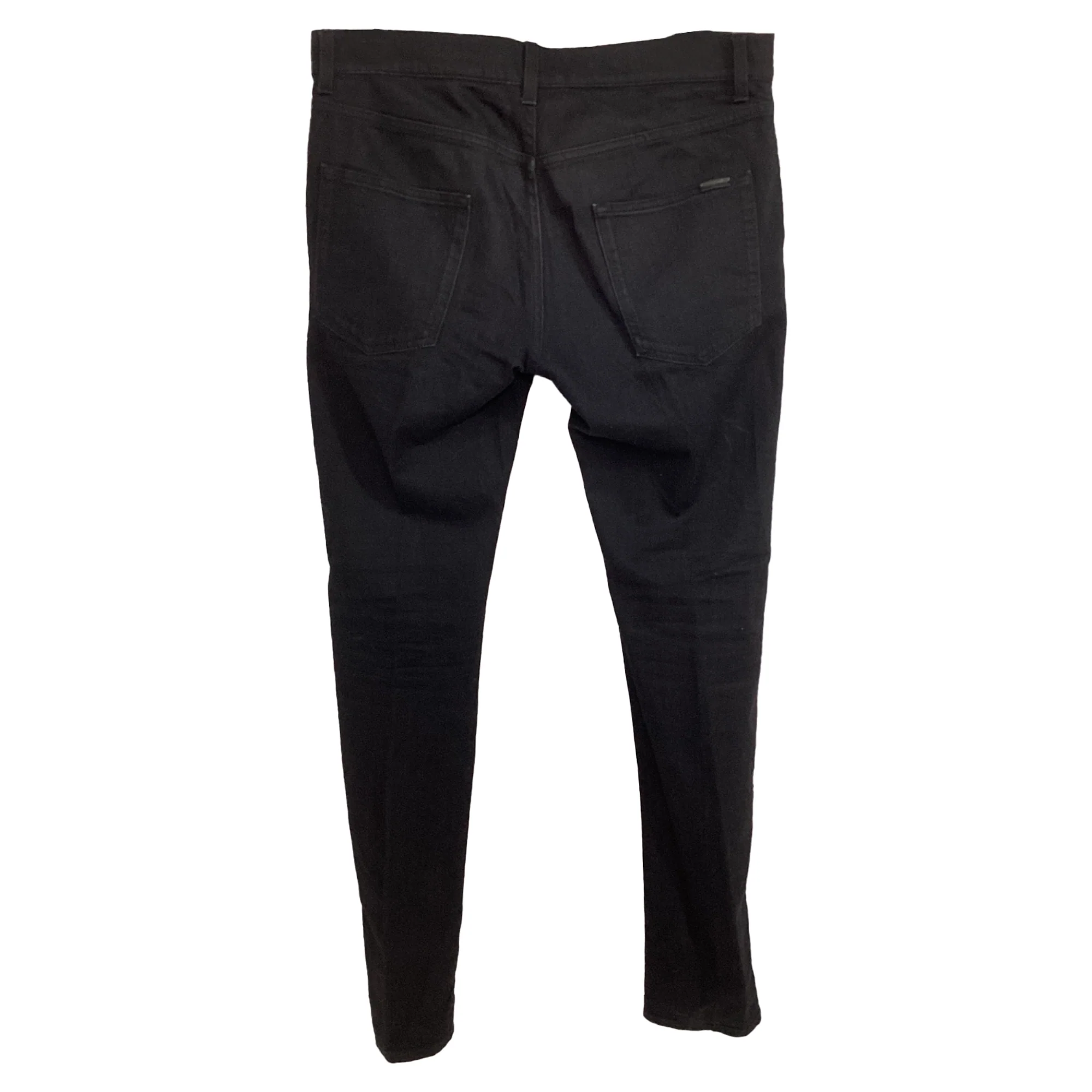 Men's Saint Laurent Slim-Fit Jeans in Black Cotton Denim - Image 2