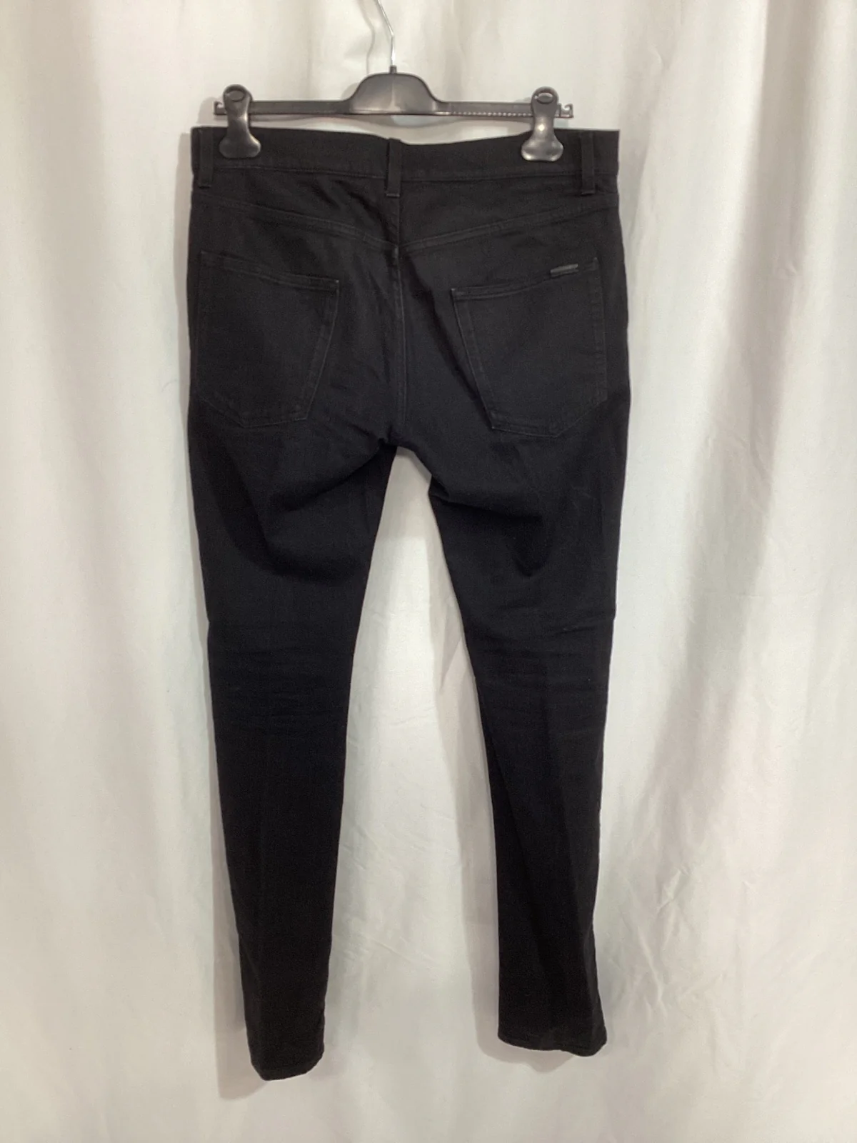 Men's Saint Laurent Slim-Fit Jeans in Black Cotton Denim - Image 7
