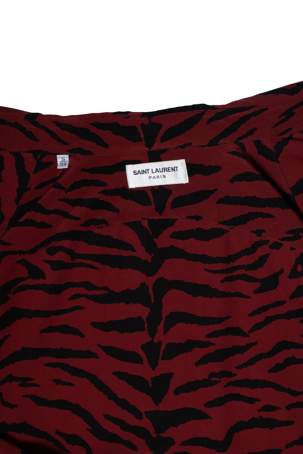 Men's Saint Laurent, zebra printed blouse in red and black - Image 7