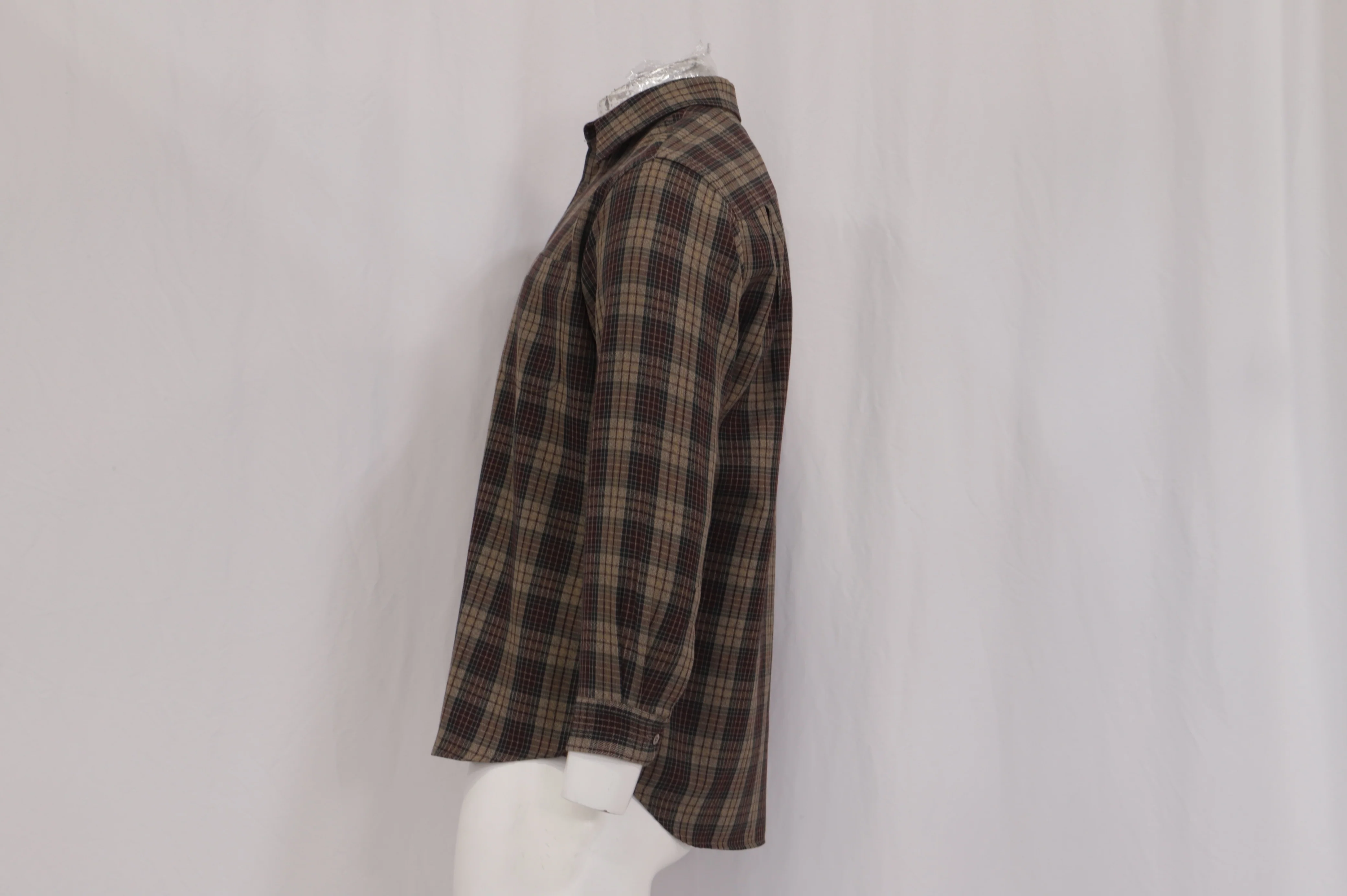 Men's Yves Saint Laurent Flannel Shirt in Brown Cotton - Image 8