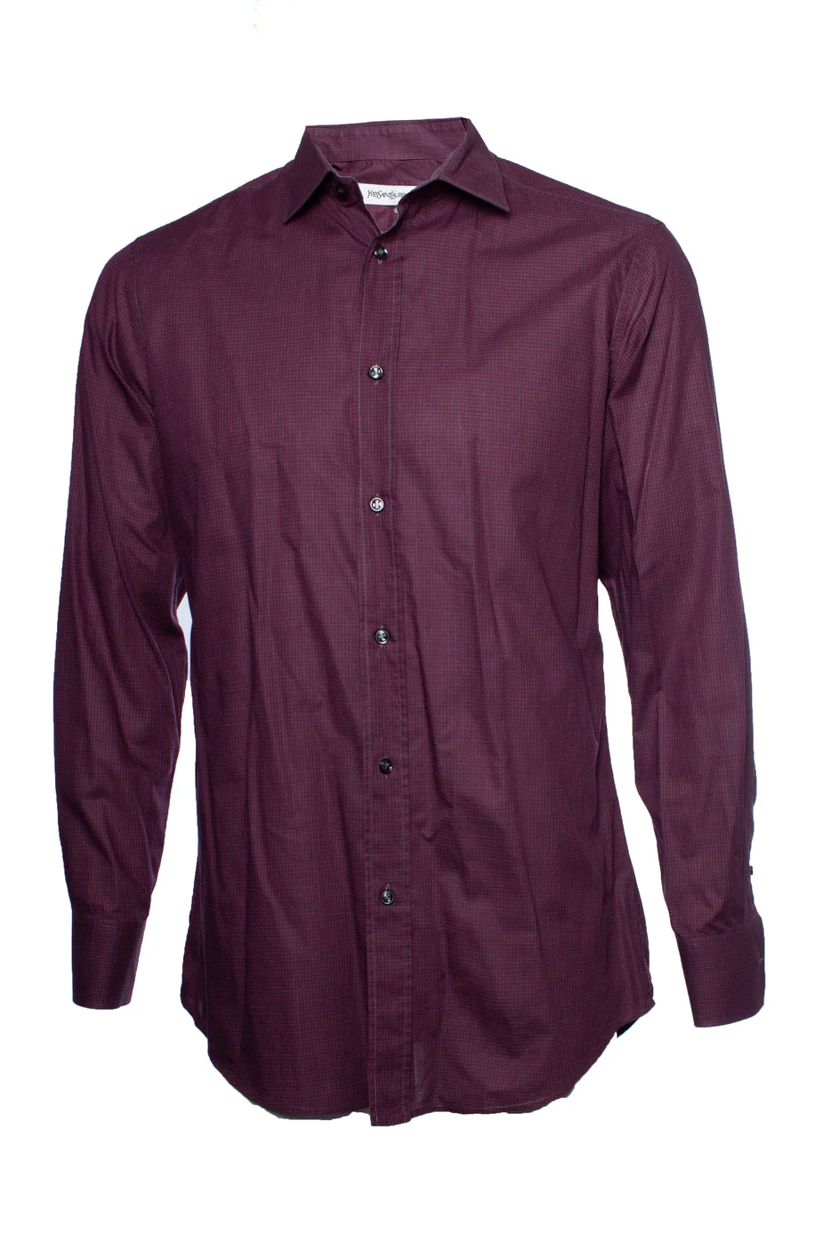 Men's Yves saint Laurent, wine red checked shirt