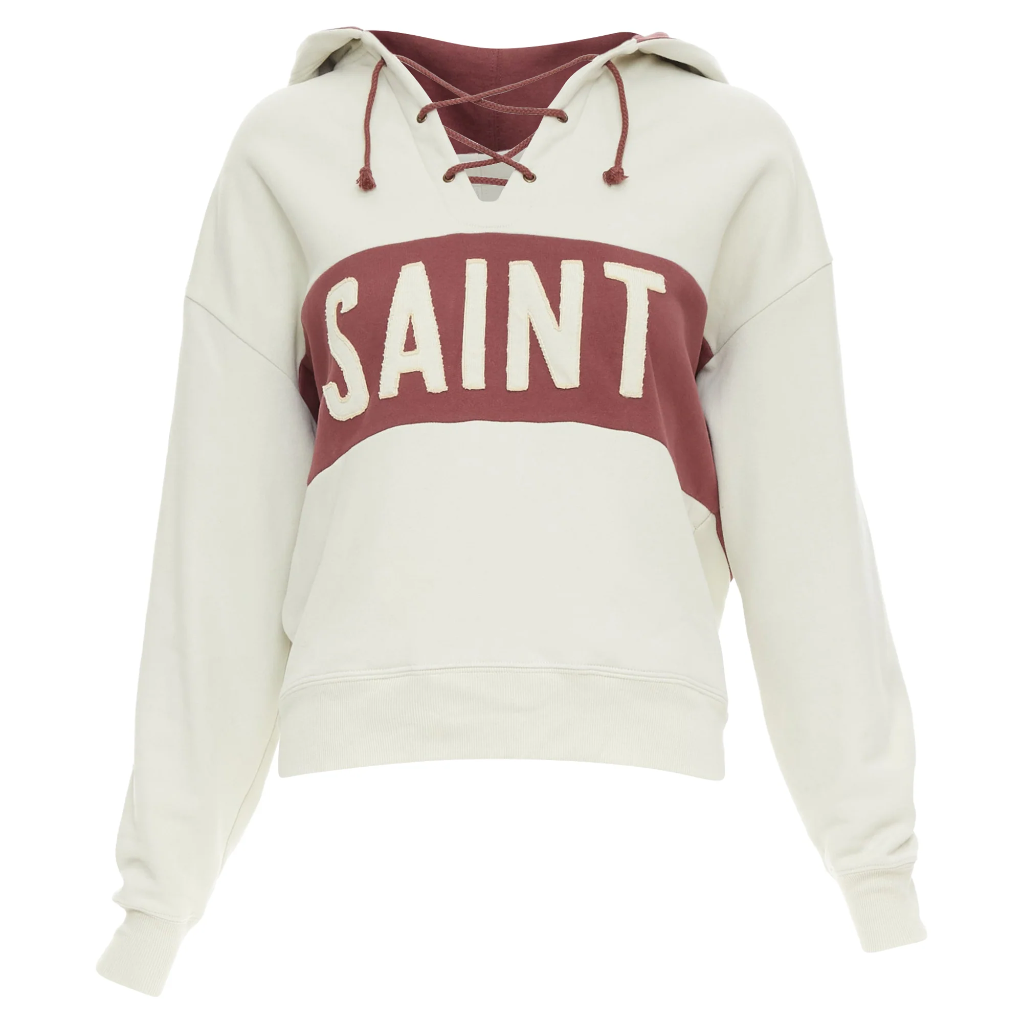 Women's Saint Laurent 2022 Logo Crop Hoodie