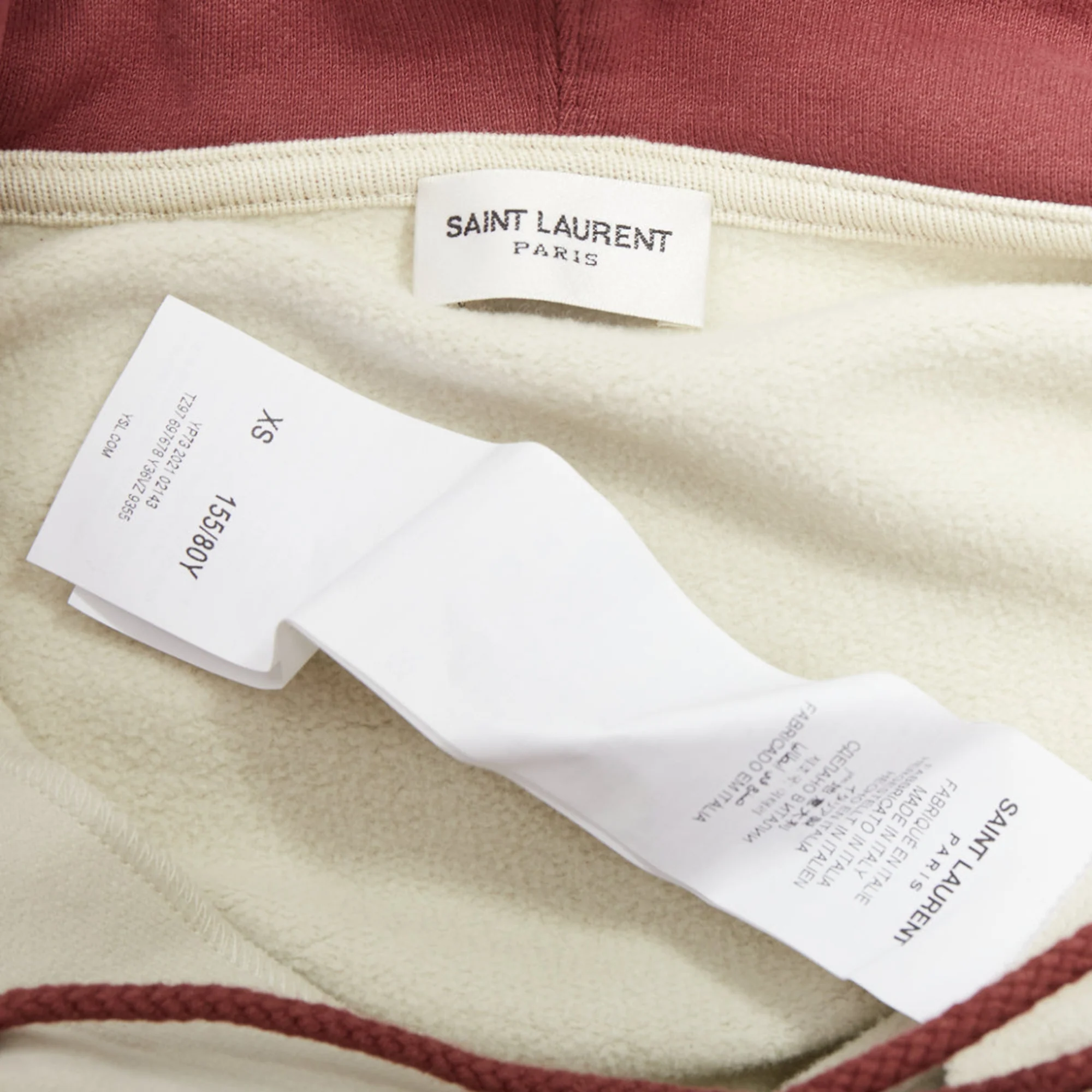 Women's Saint Laurent 2022 Logo Crop Hoodie - Image 8