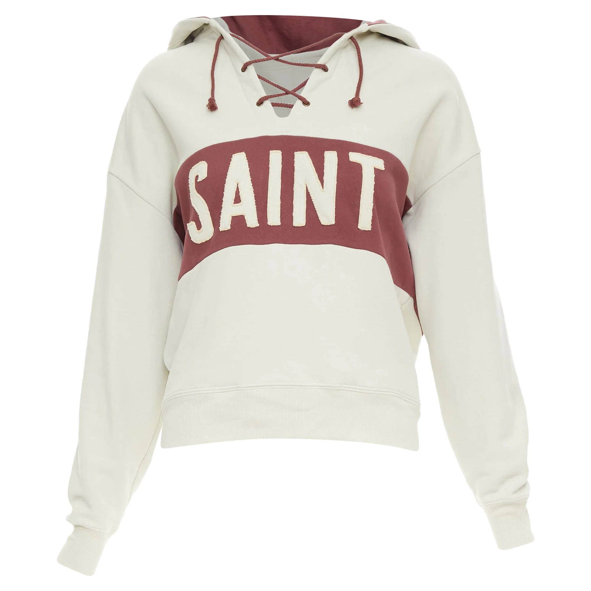 Women's Saint Laurent 2022 Logo Crop Hoodie - Image 9