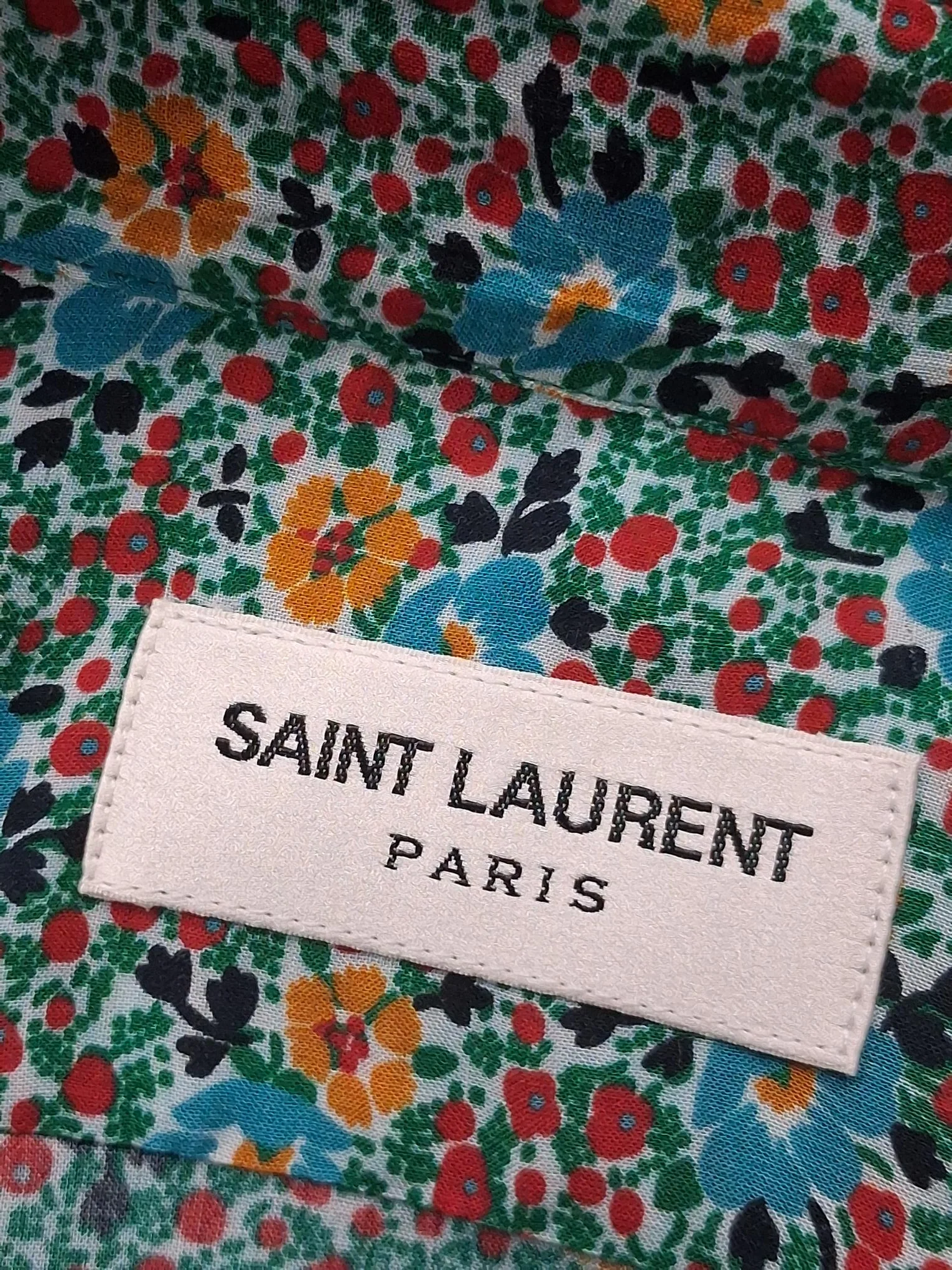 Women's Saint Laurent Button-Up Shirt in Floral Print Viscose - Image 6